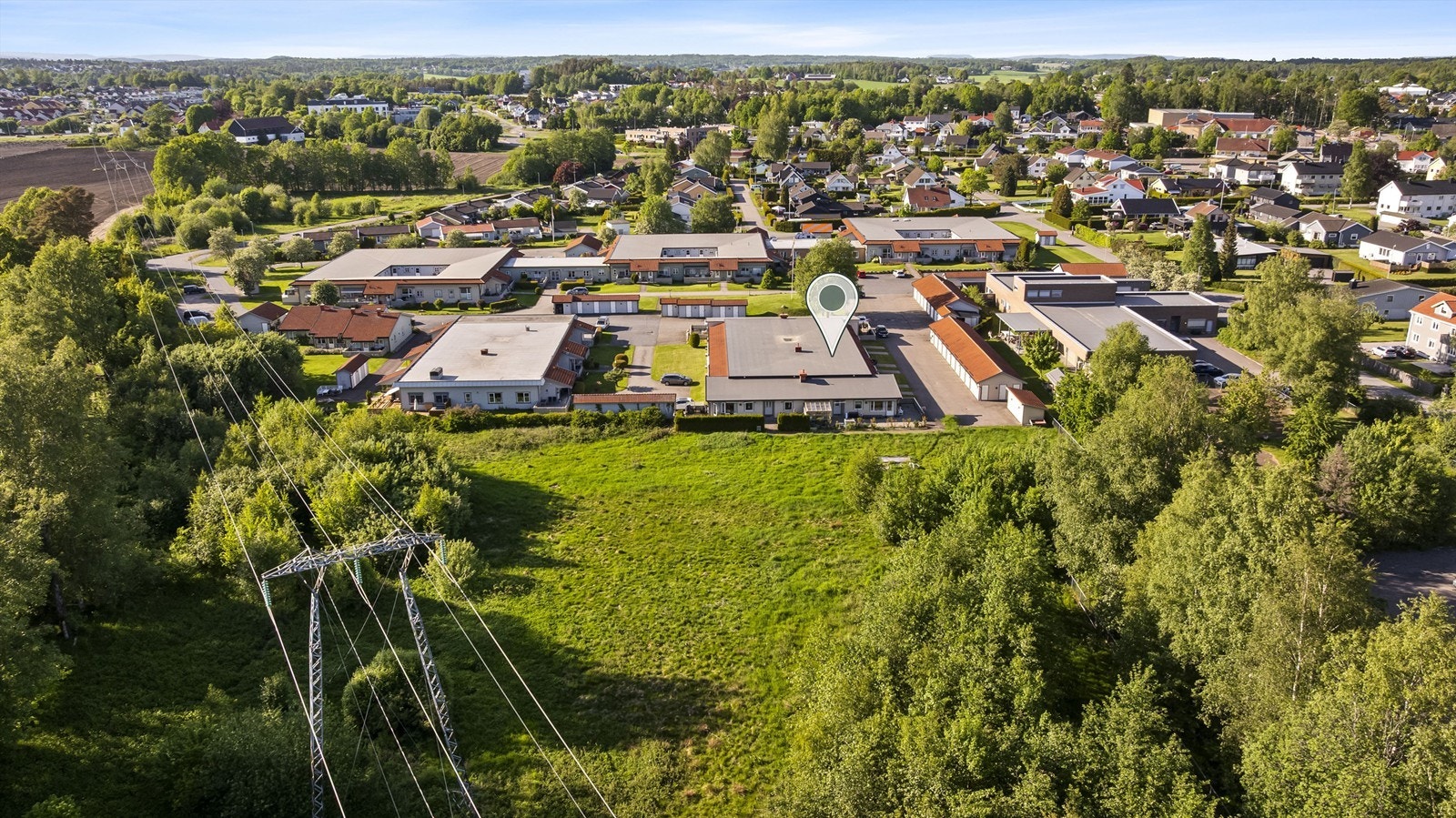 Oversikt som viser eiendommens plassering i nabolaget. Galleribilde