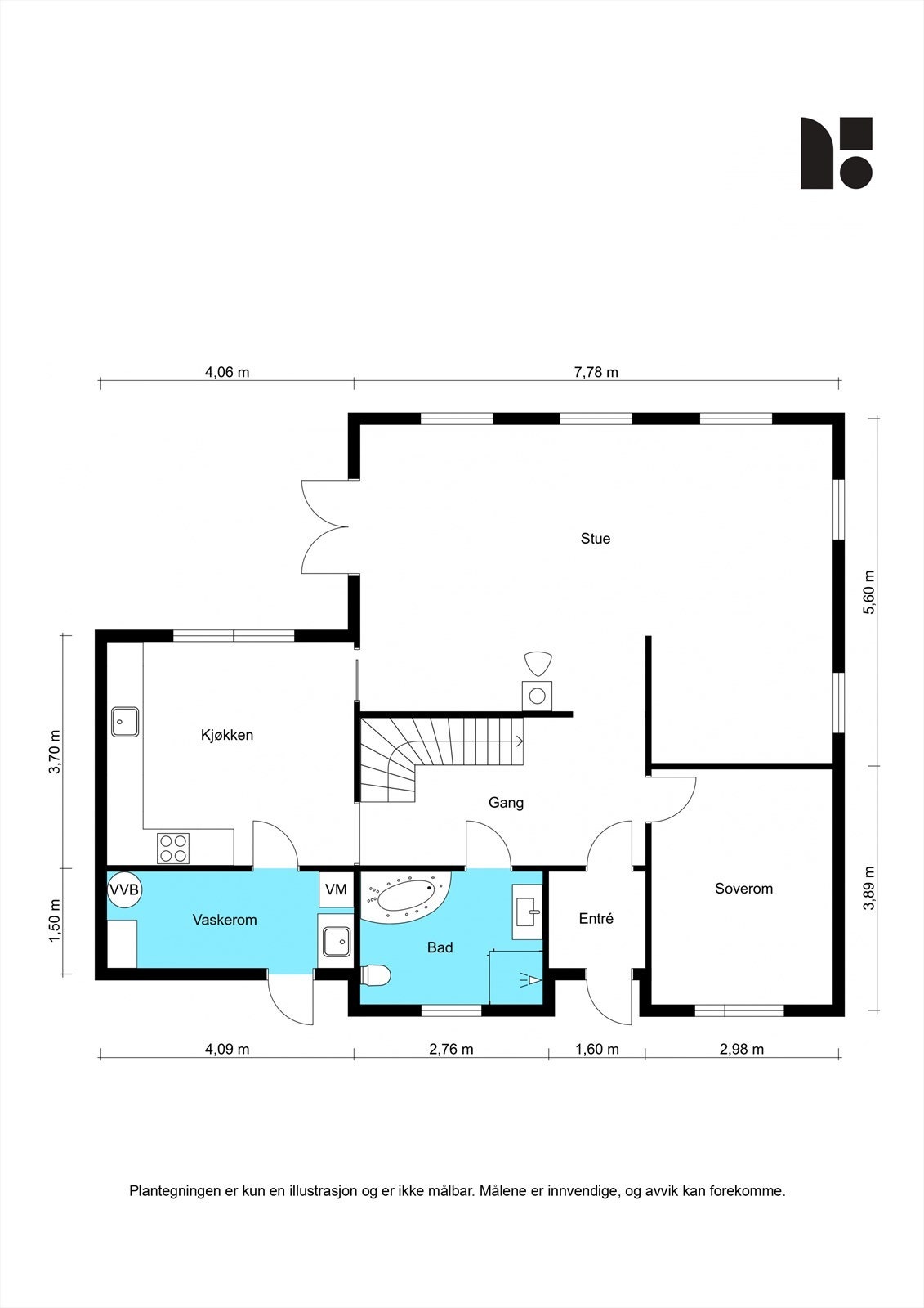 Plantegning 1.etasje Galleribilde