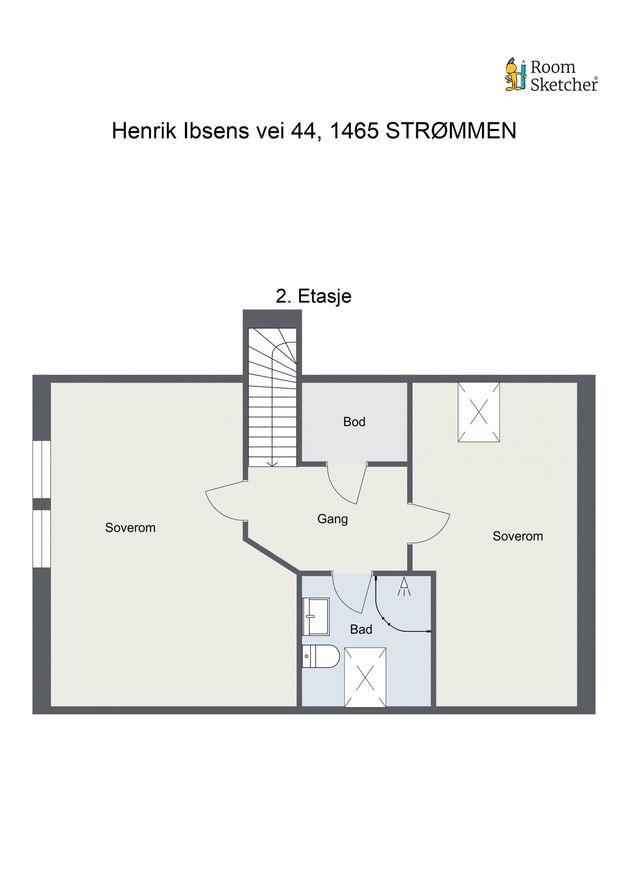 Plantegning 2. etasje Galleribilde