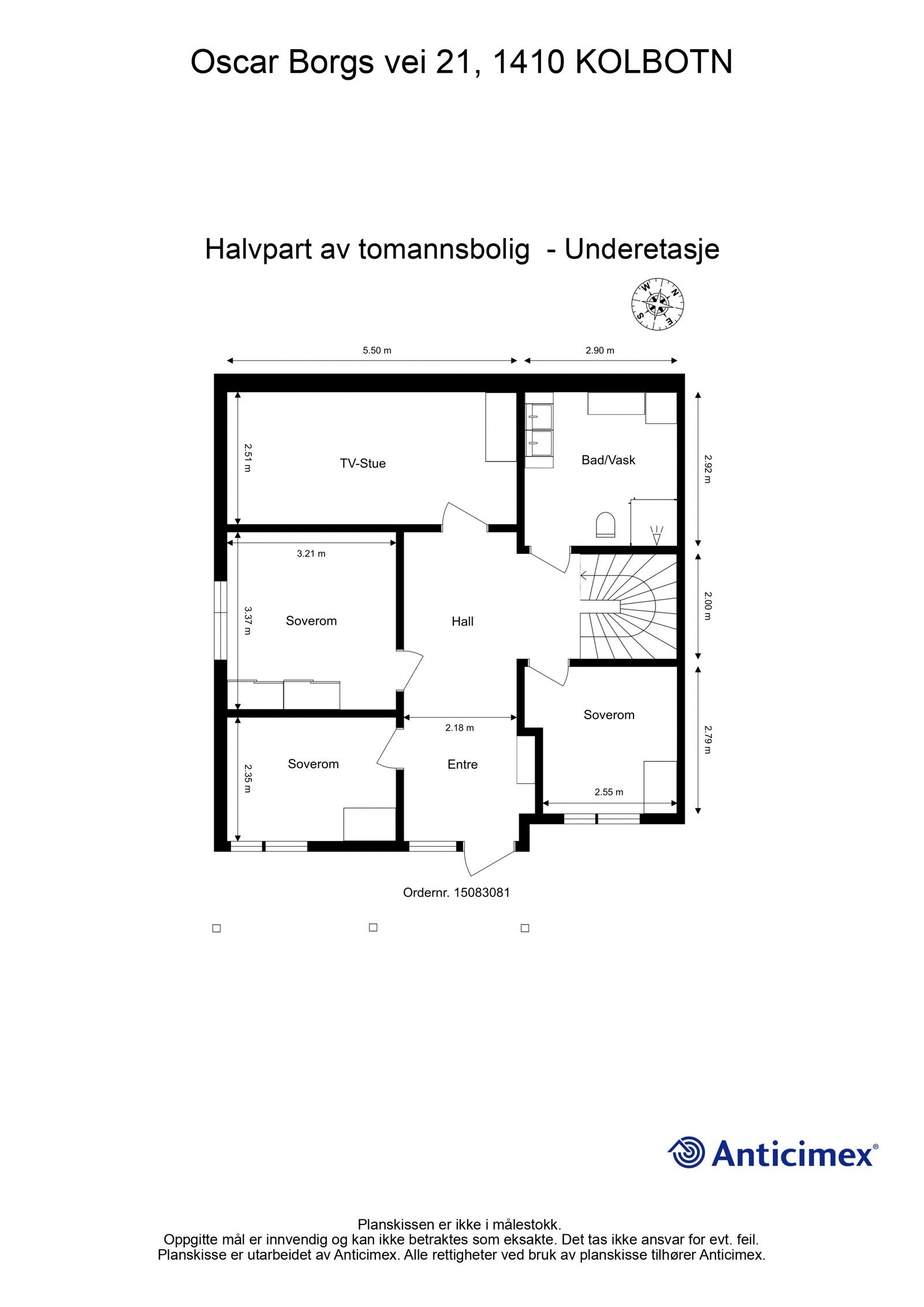 Plan underetasje Galleribilde