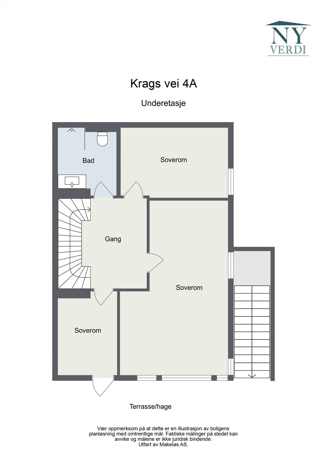 Plantegning, underetasje. Galleribilde