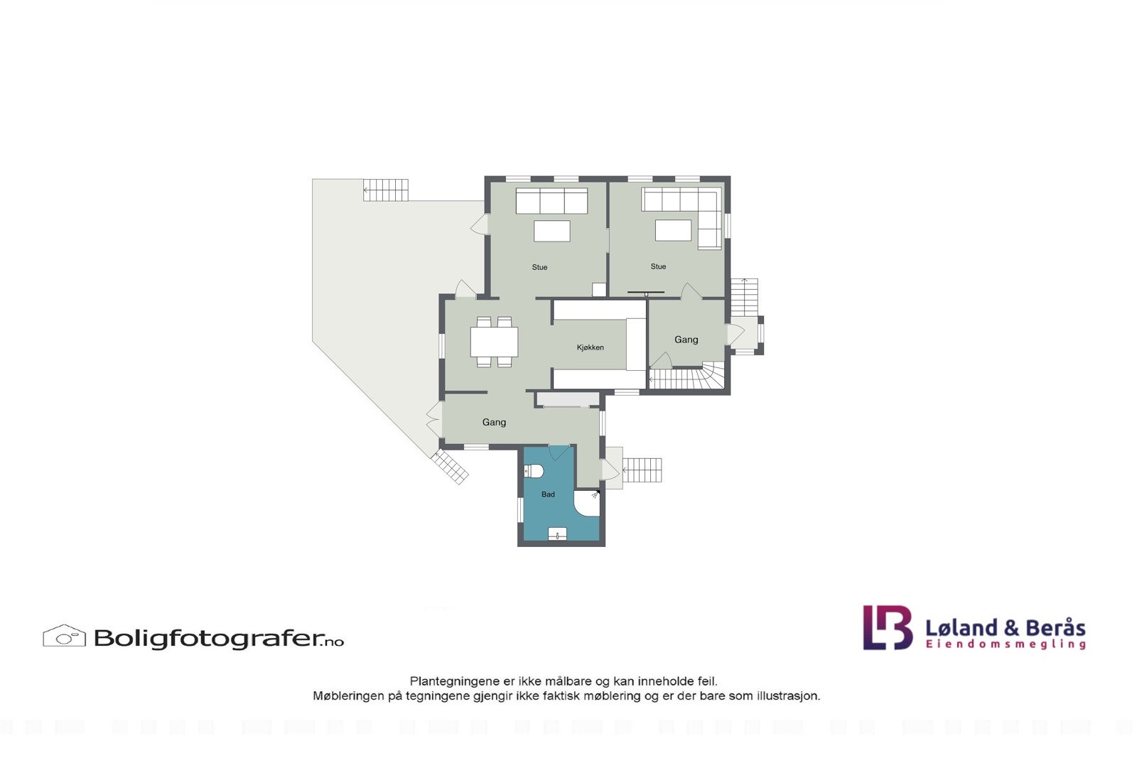 Plantegning 1. etasje Galleribilde