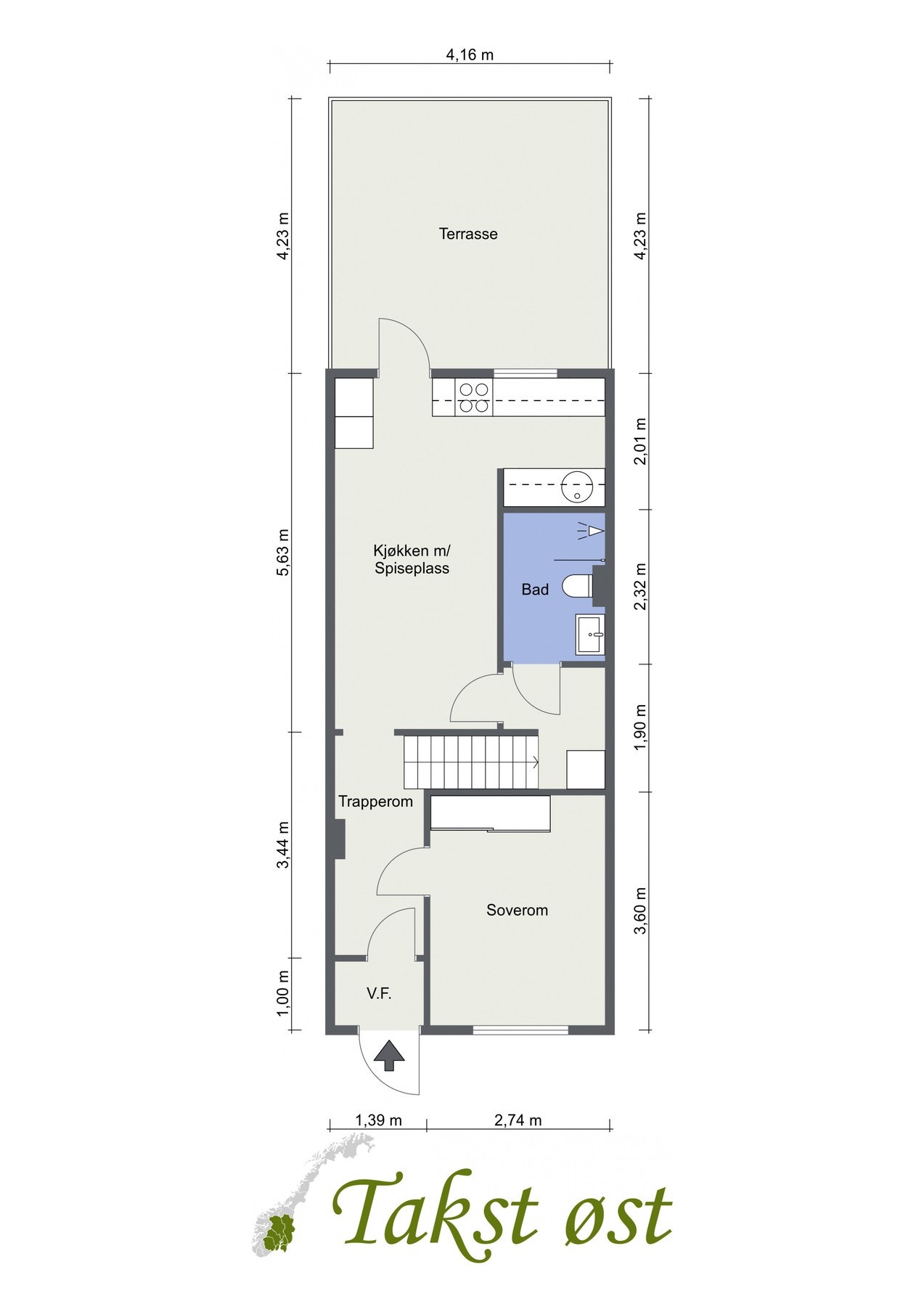 Planløsning 1. etasje. Galleribilde