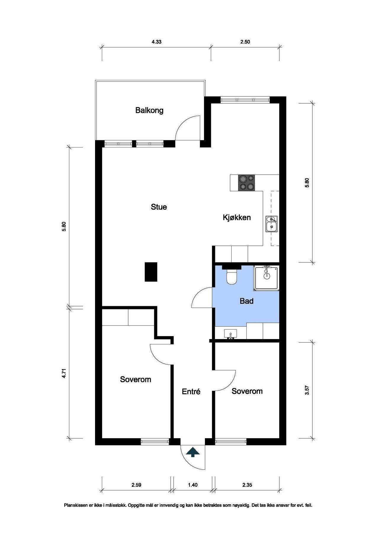 Plantegning - Kvartsvegen 6B Galleribilde
