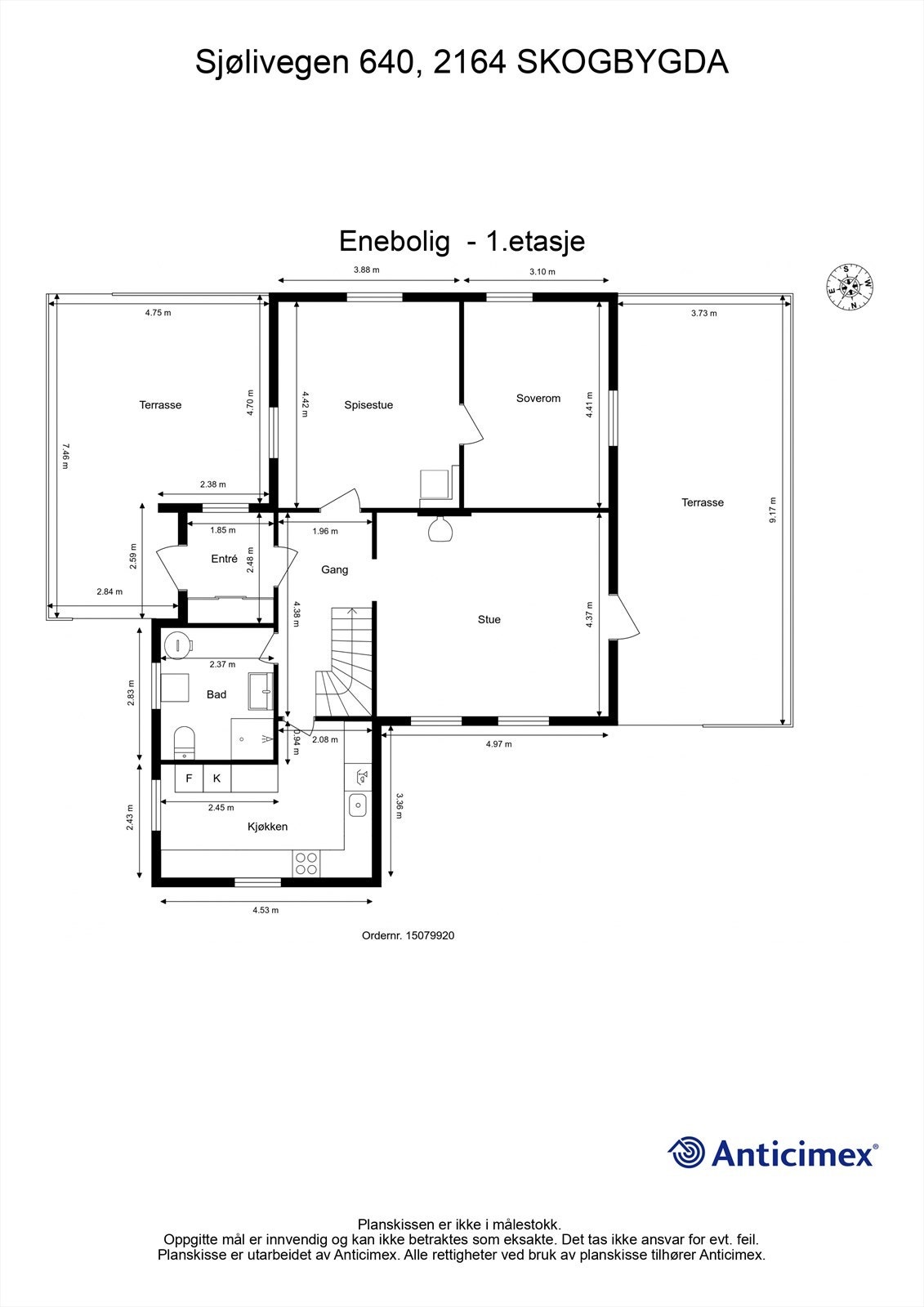 Plantegning - 1.etasje Galleribilde
