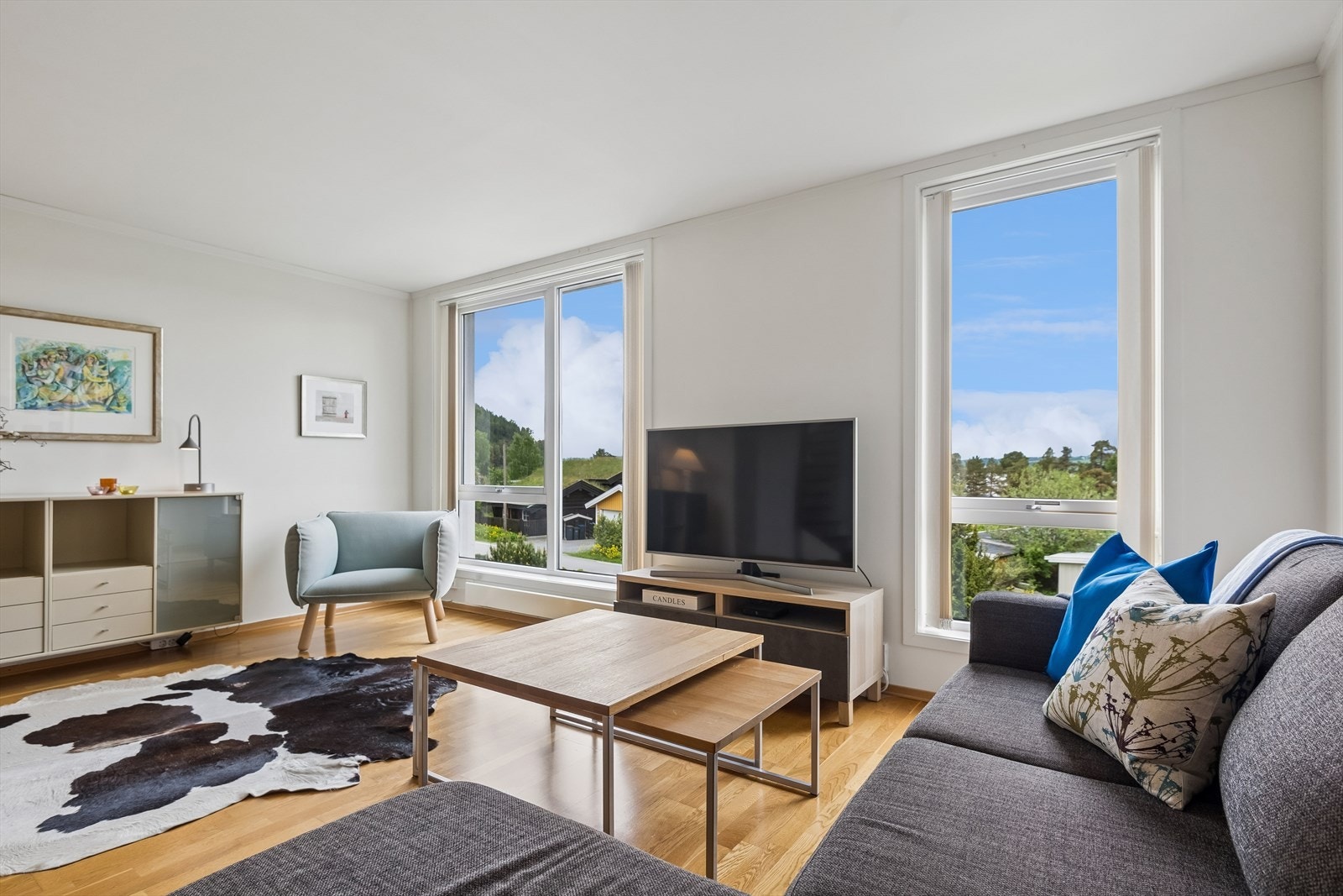 Stuen har fine lys og utsiktsforhold Galleribilde