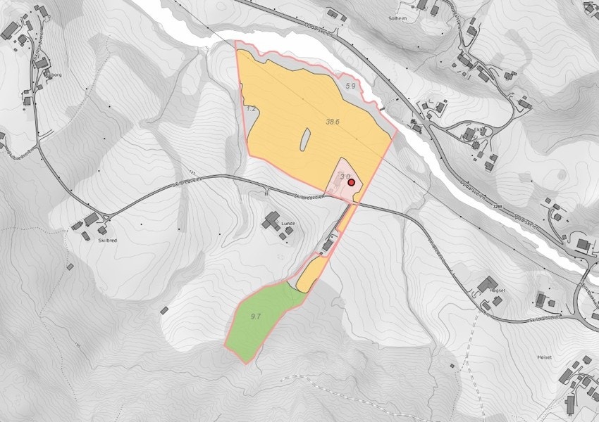 Utsnitt gardskart-markslag Galleribilde
