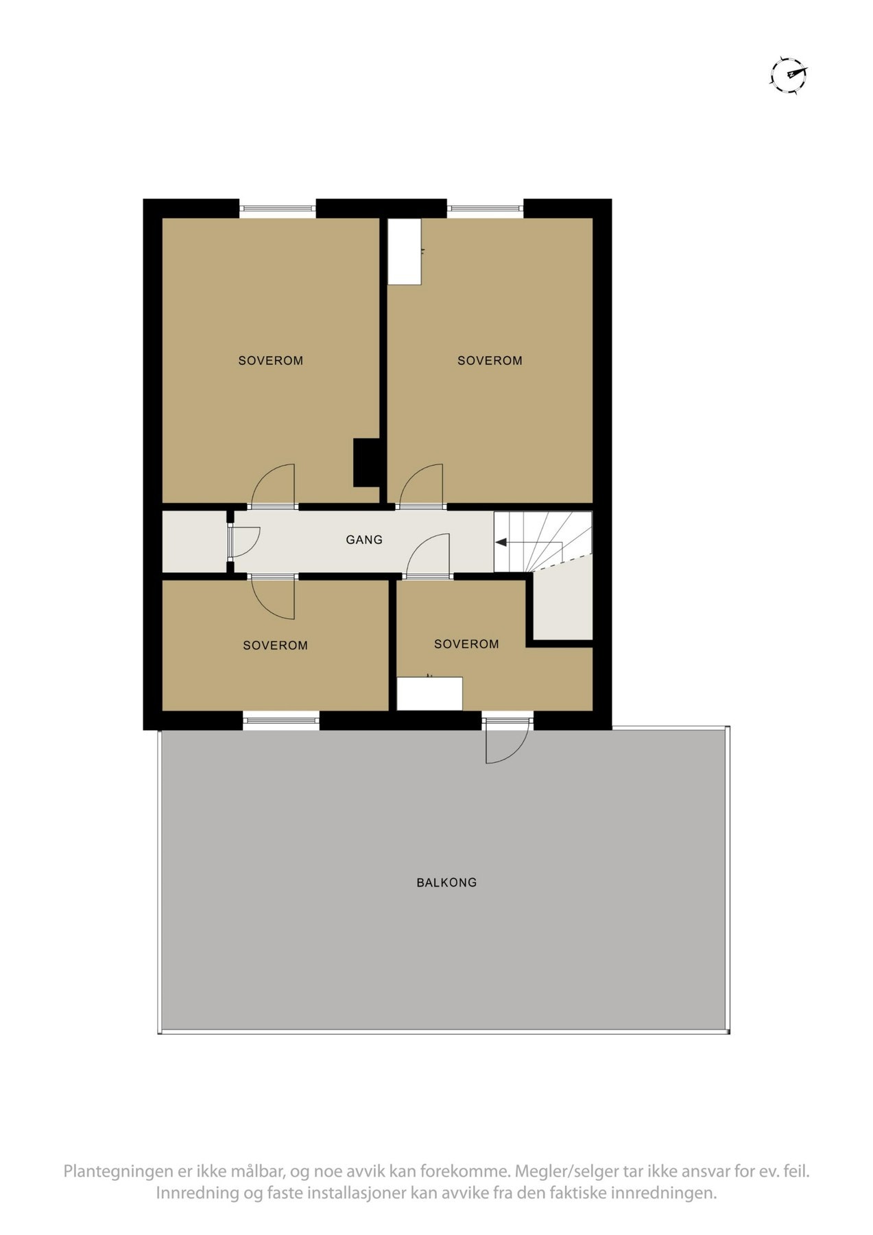 Planskisse loft. Galleribilde