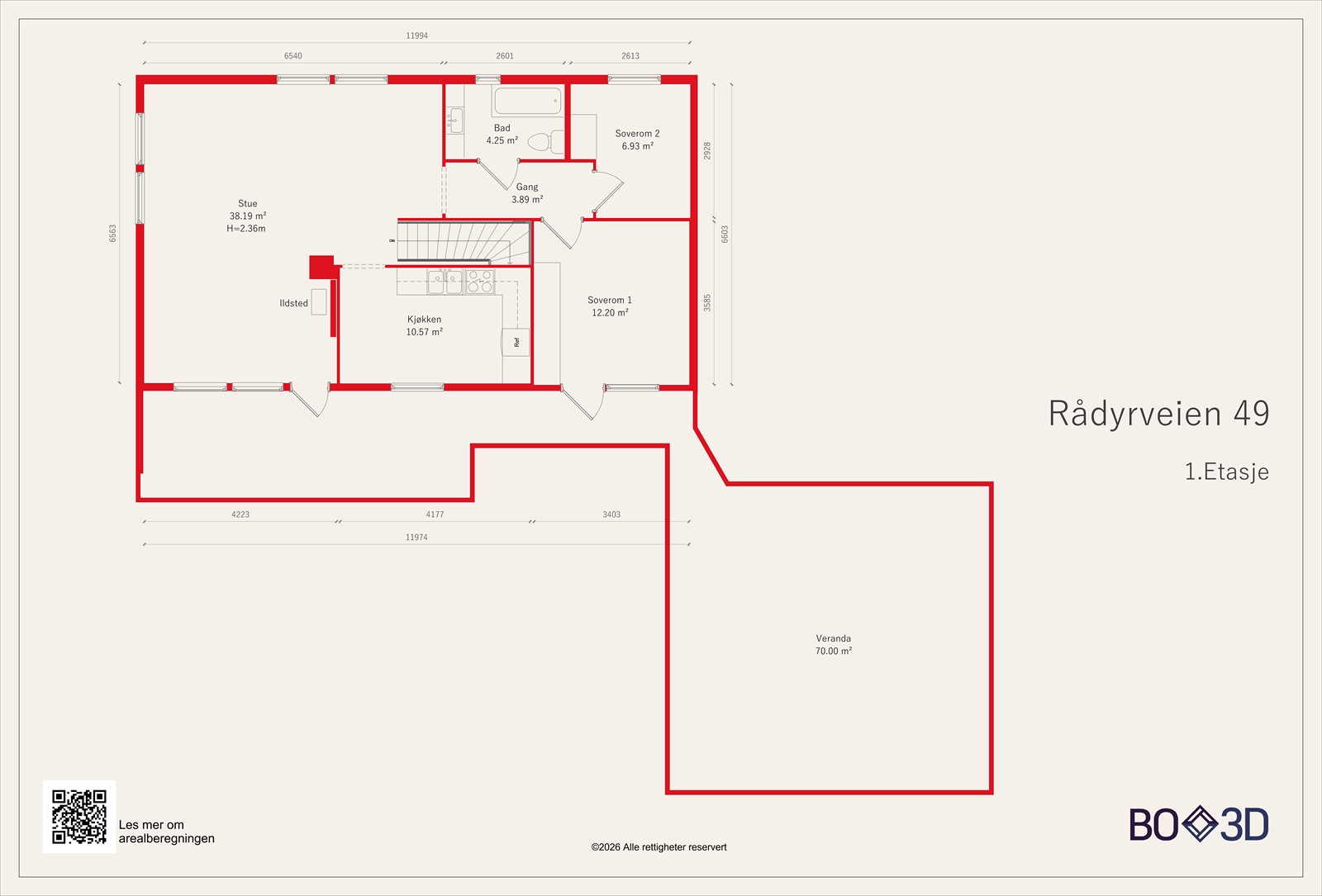 Plantegning hovedplan. Galleribilde