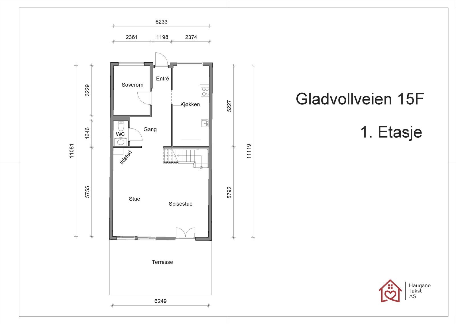 Plantegning - 1. etasje Galleribilde
