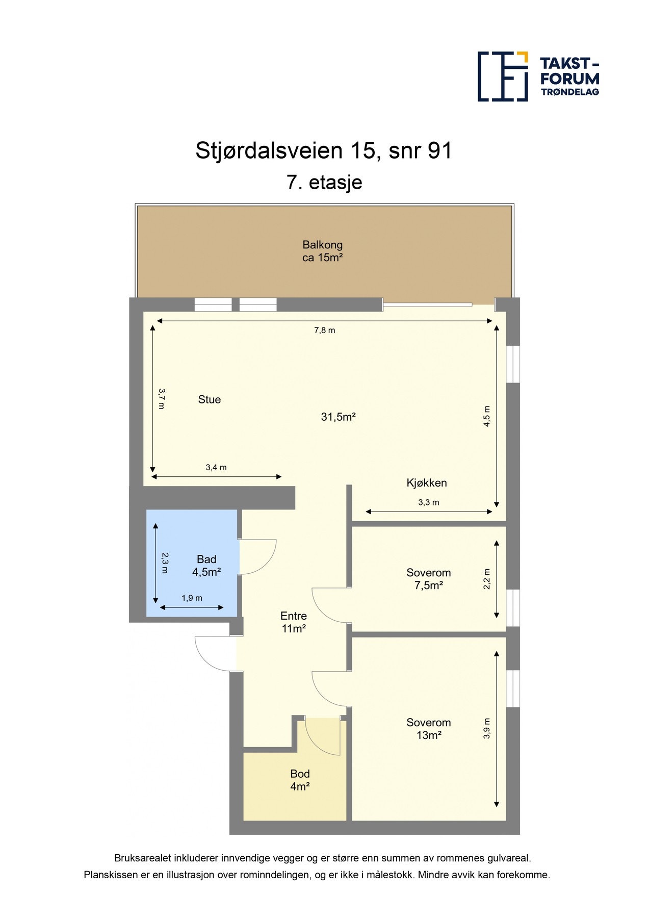 Plantegning 7. Etasje Galleribilde