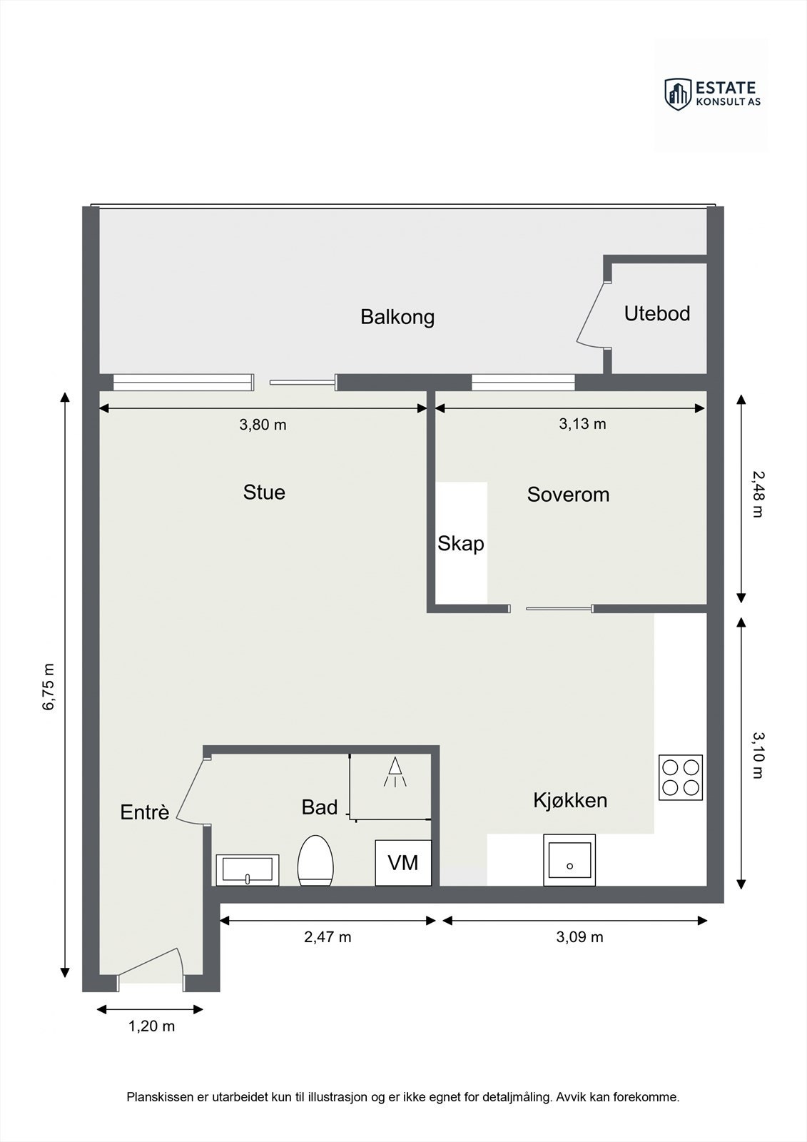 4. etasje - Plantegning Galleribilde