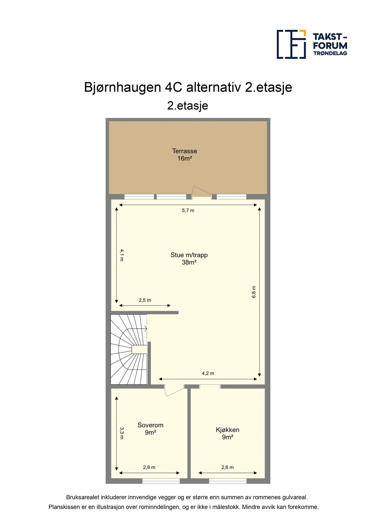 Alternativ plantegning - 2. etasje. Galleribilde