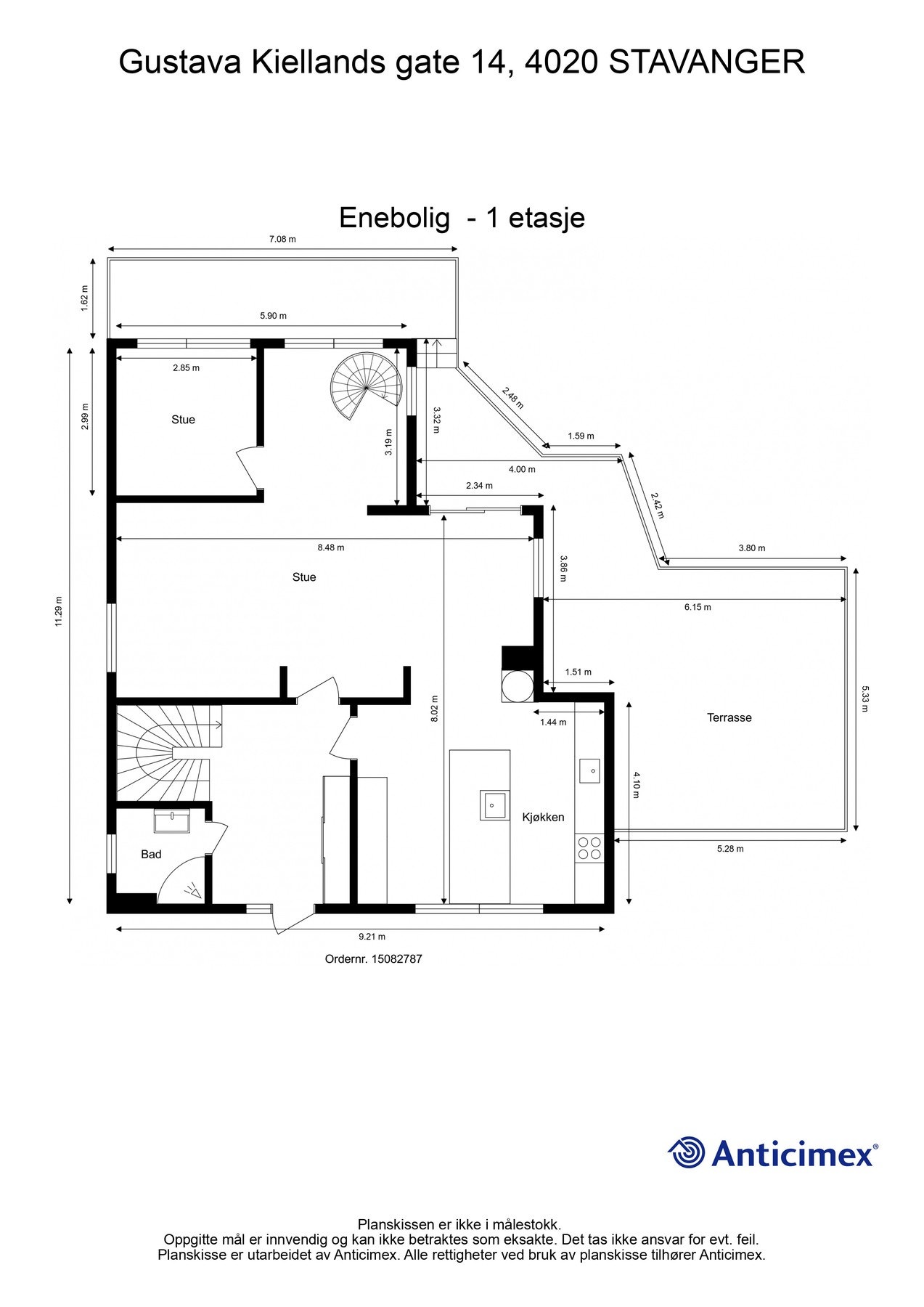 Plantegning første etasje Galleribilde