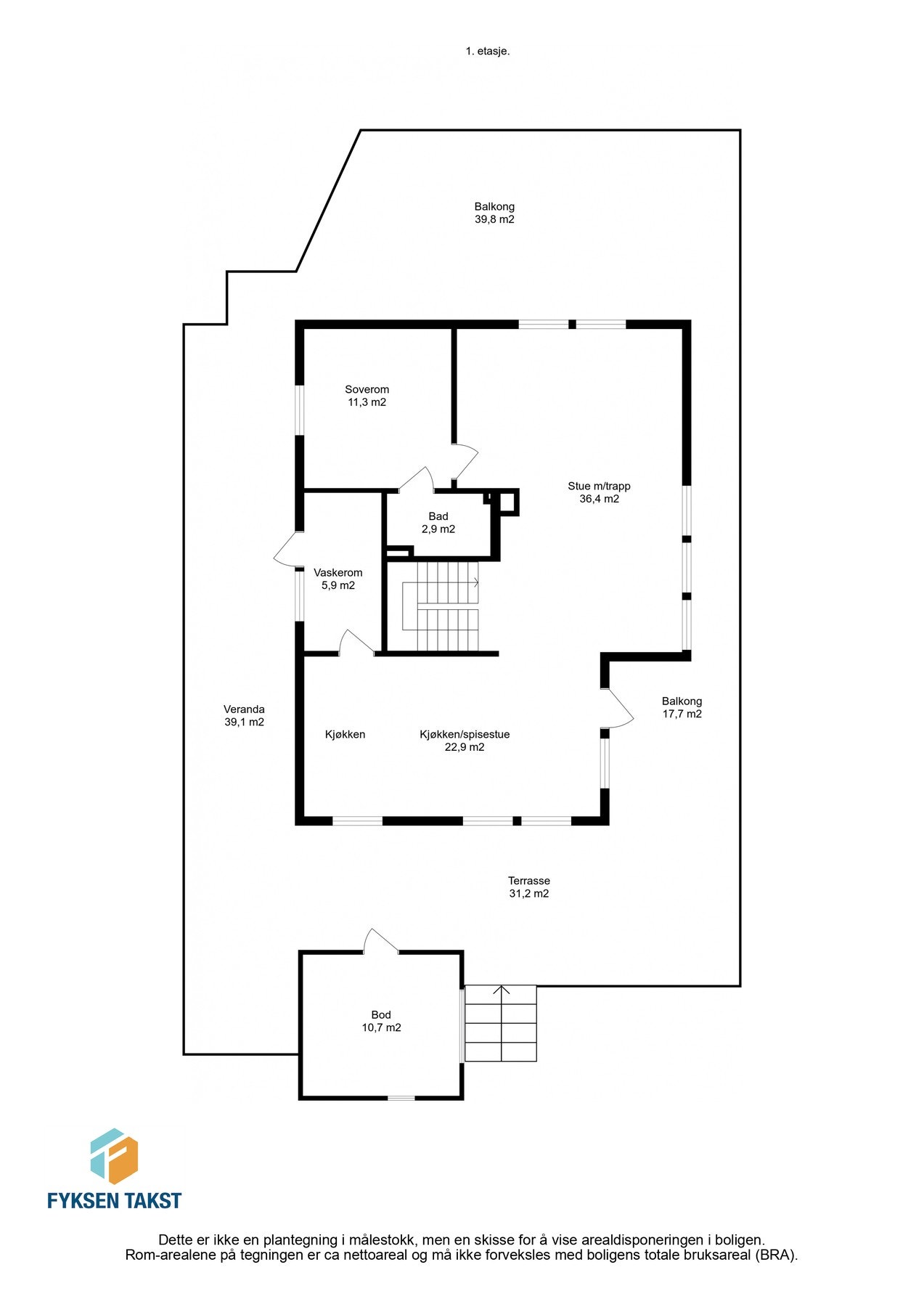 Planskisse 1. etasje Galleribilde