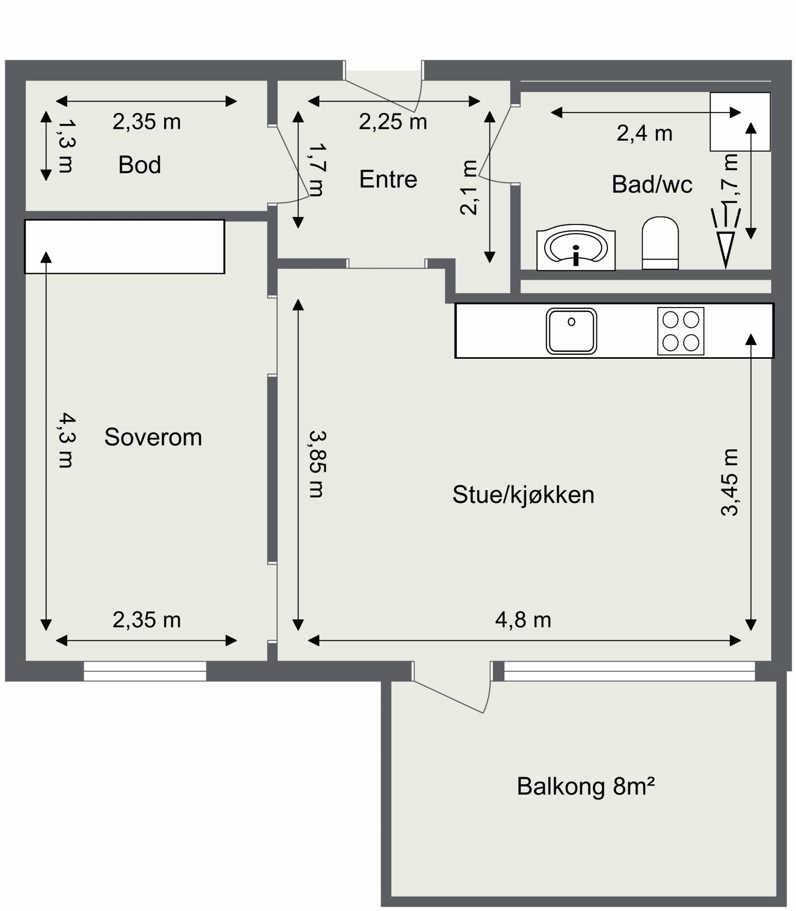 Plantegning Galleribilde