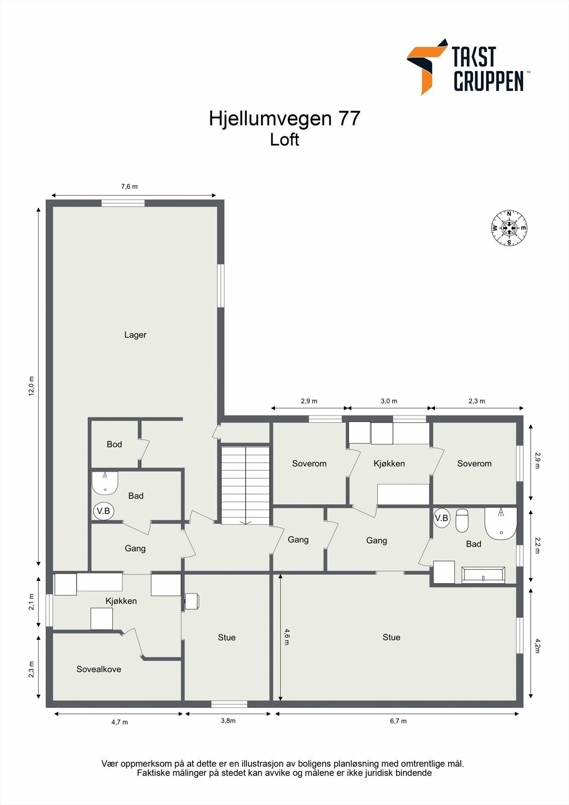 Plantegning 2. etasje Galleribilde