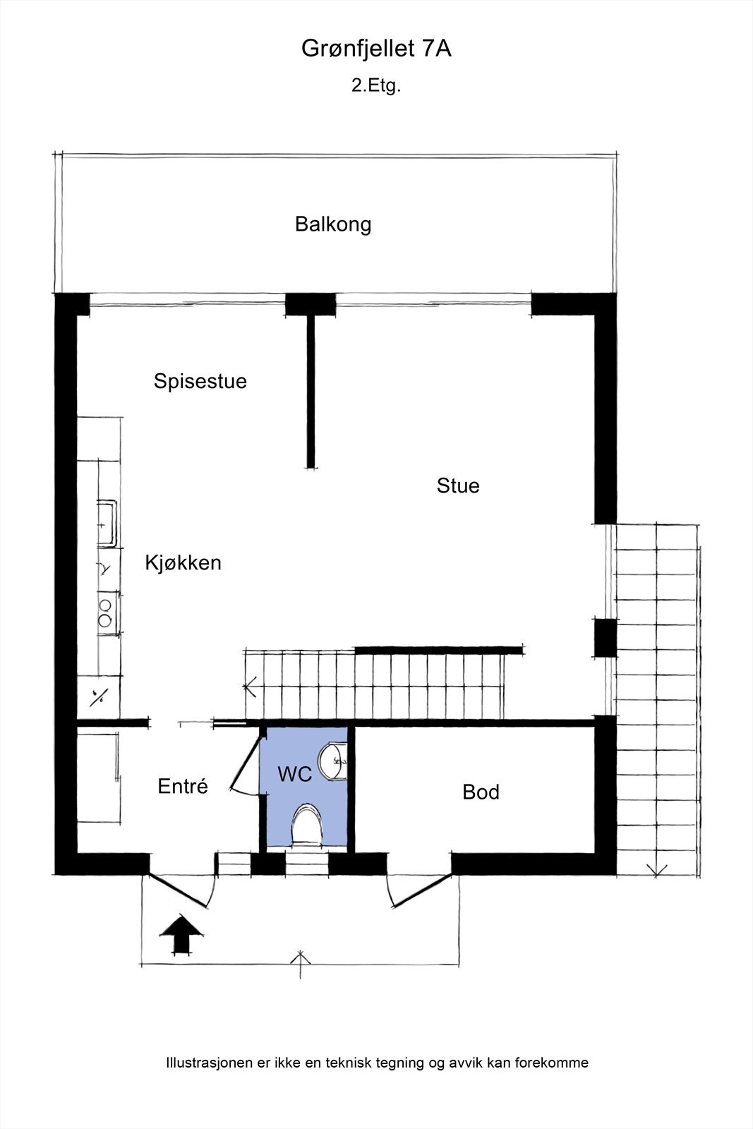 Plantegning overetasje. Galleribilde