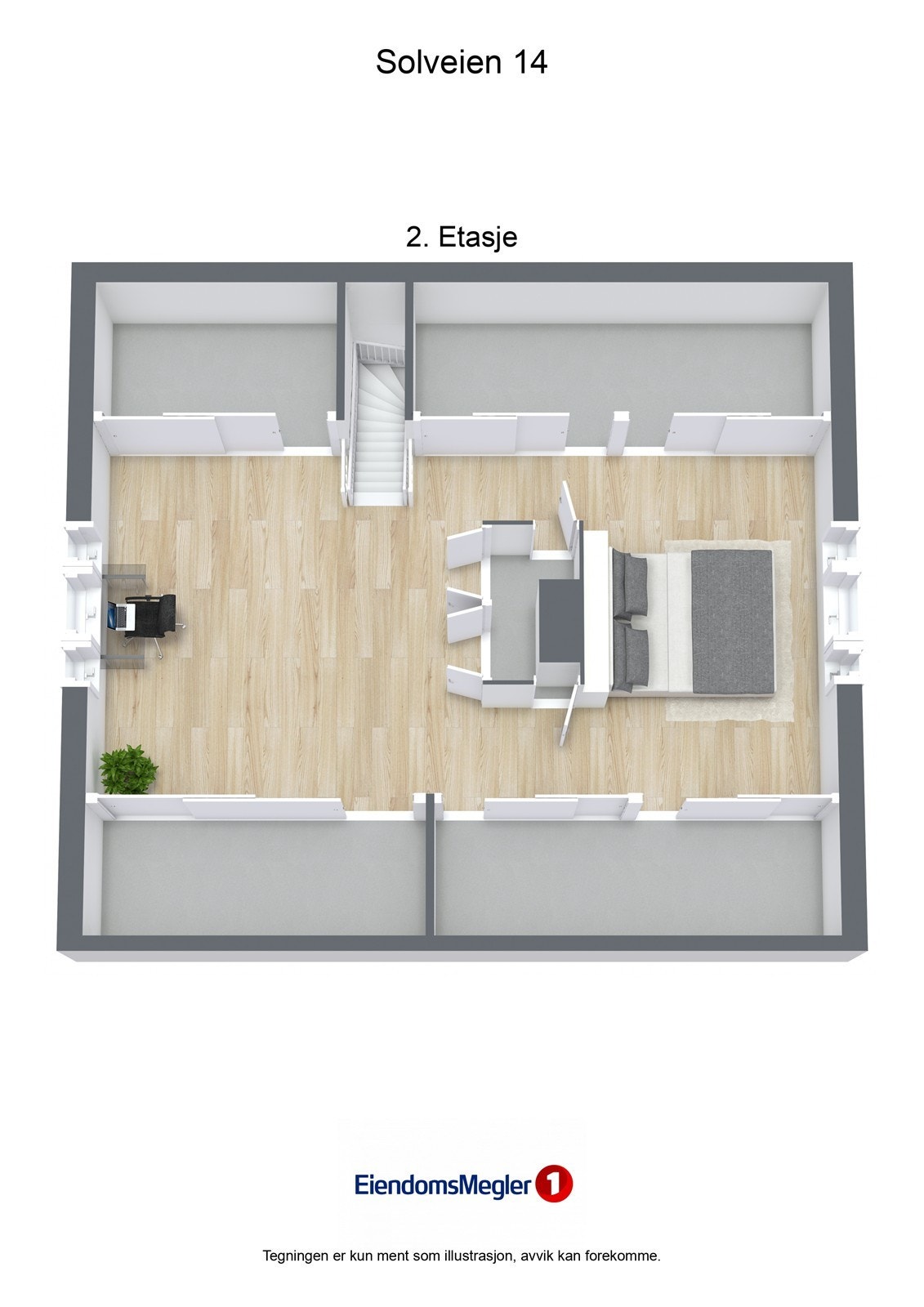 Solveien 14 - 3D - 2. Etasje Galleribilde