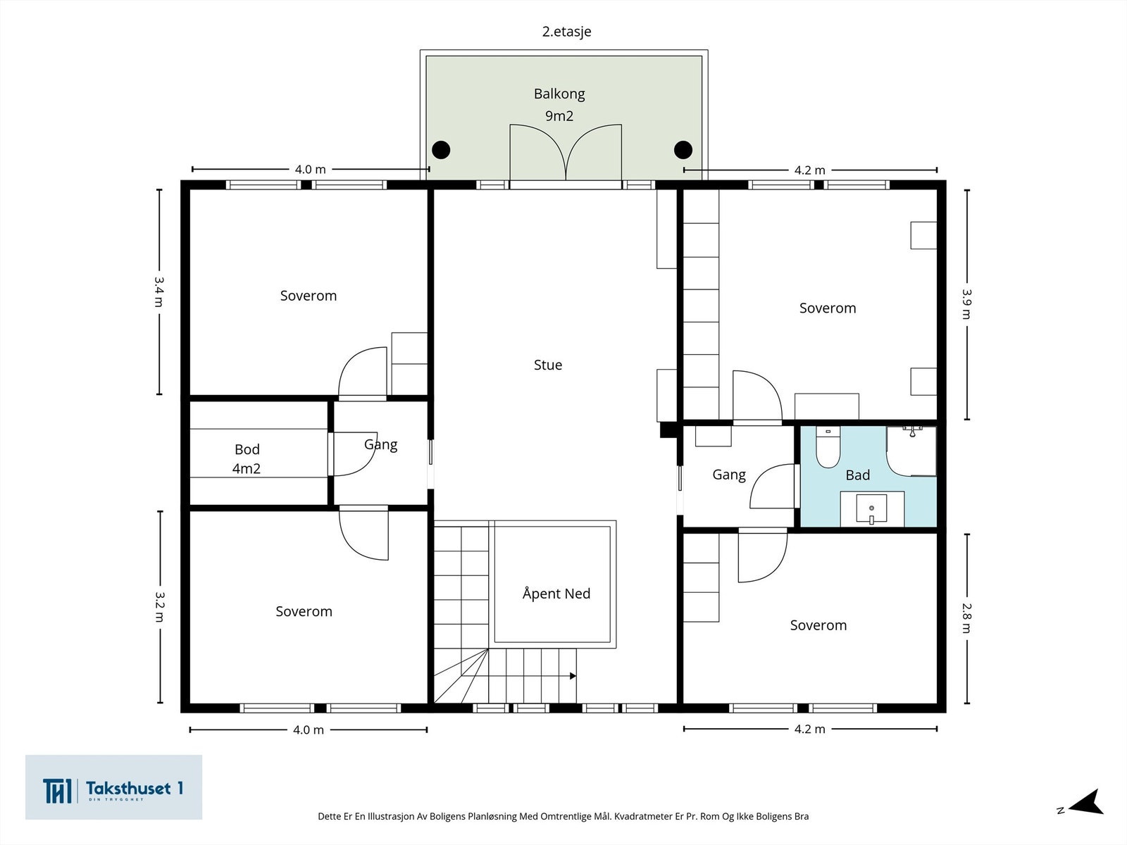Plantegning 2.etg. Galleribilde