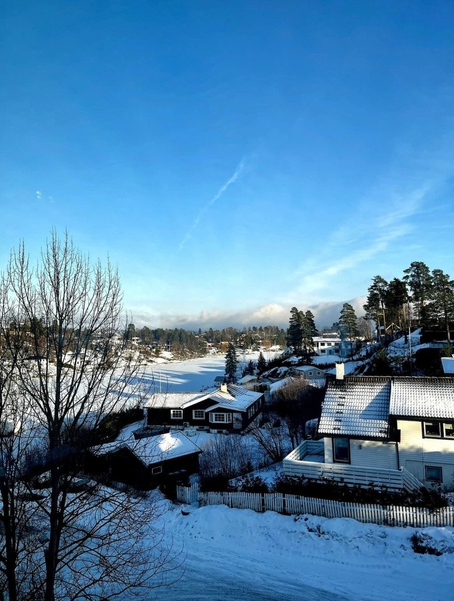 Utsikt fra balkong - Vinter Galleribilde