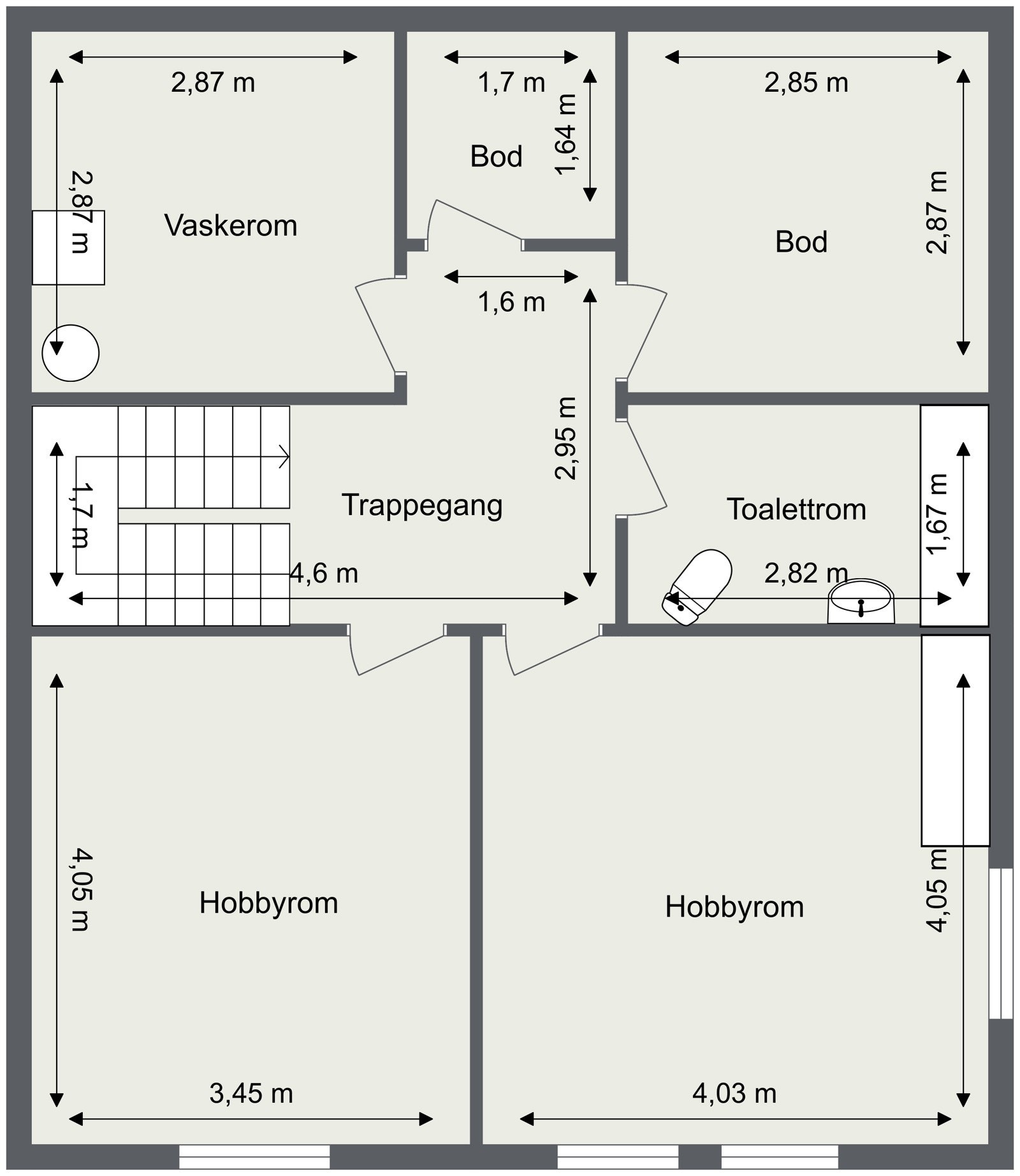 Plantegning kjelleretasje. Galleribilde
