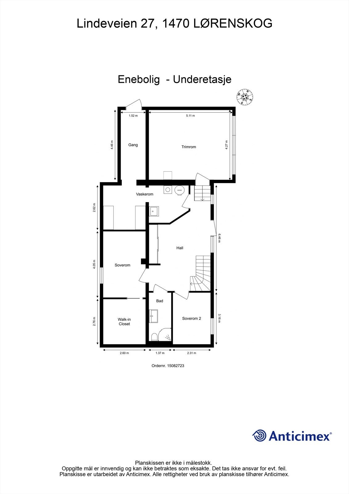 Plantegning underetasje Galleribilde