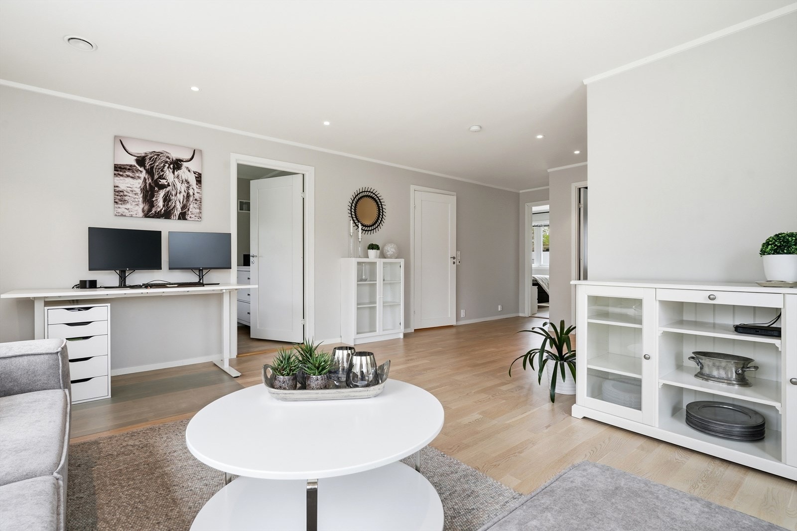 Loftstuen gir en fin adskillelse mellom soverommene. Galleribilde