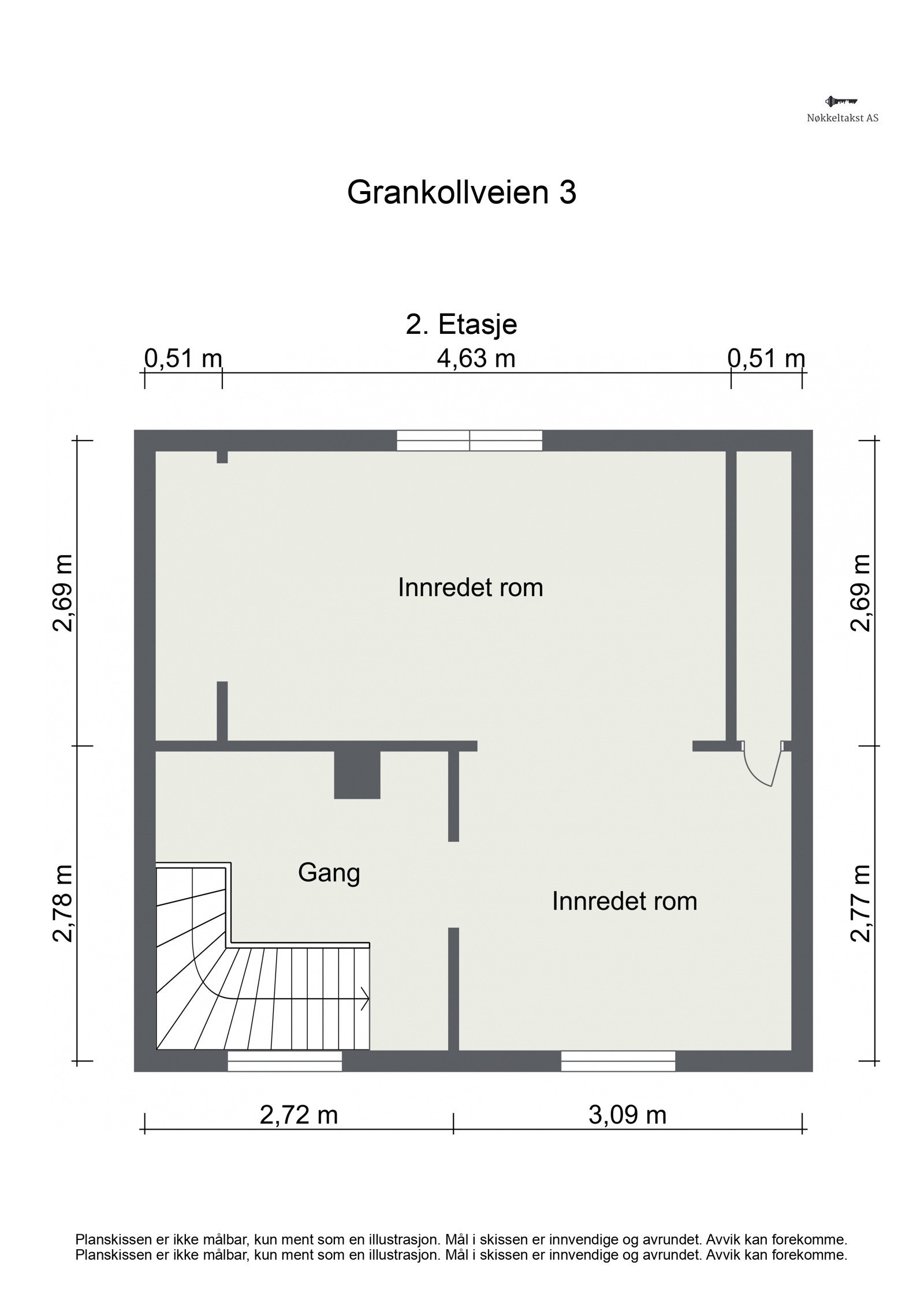 Plantegning 2. etasje Galleribilde