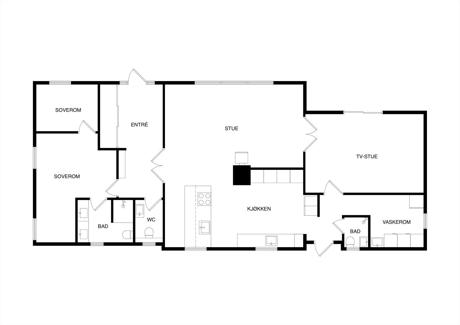 Planskisse 1. etasje Galleribilde