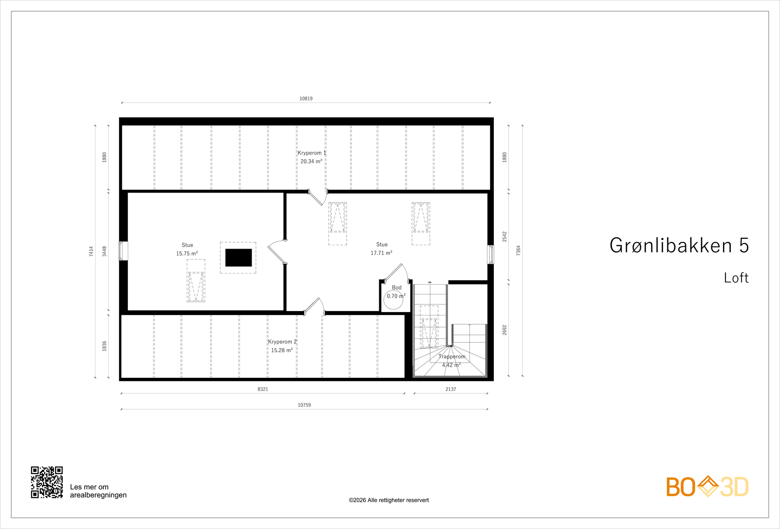Plantegning loft Galleribilde