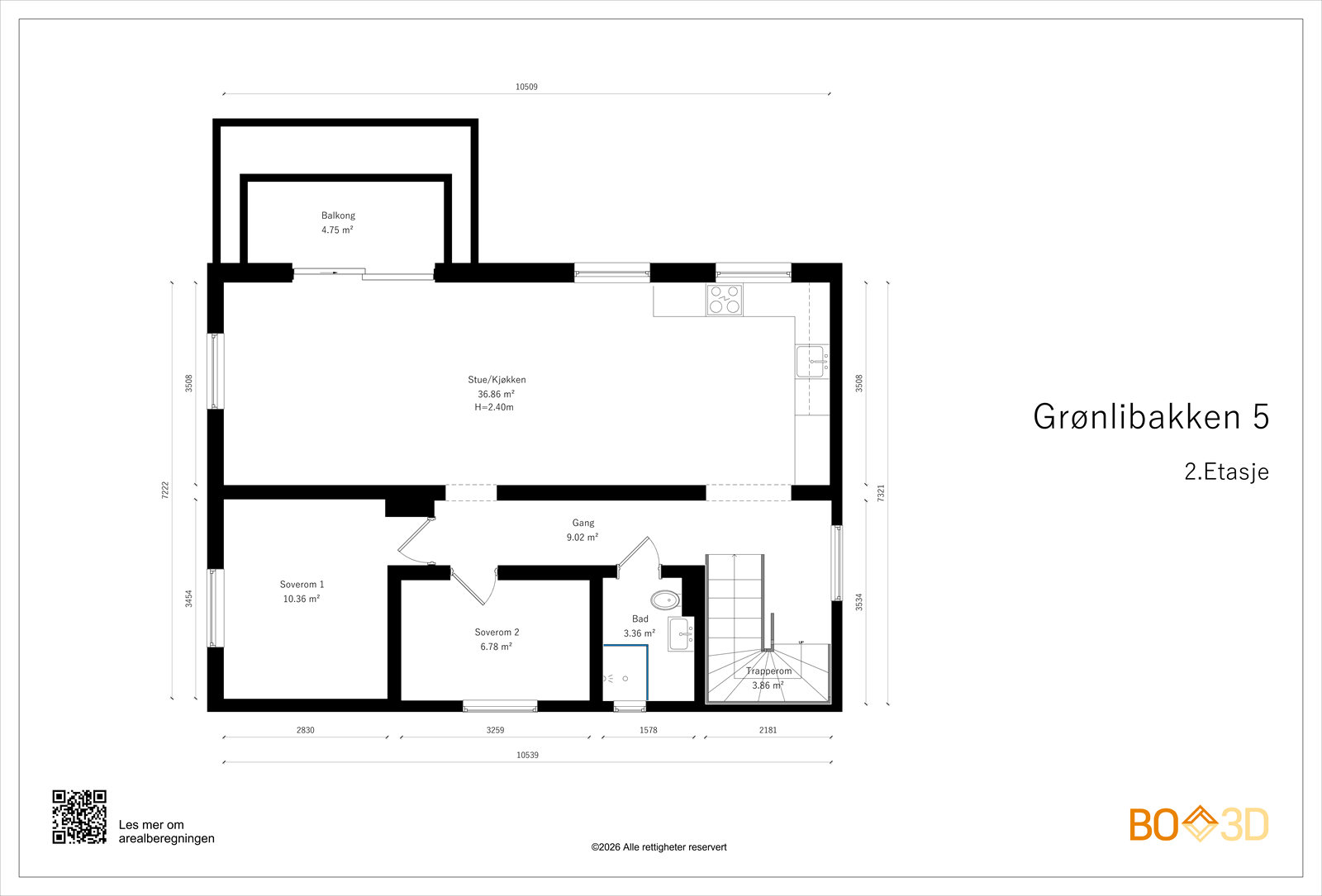 Plantegning 2.etasje Galleribilde