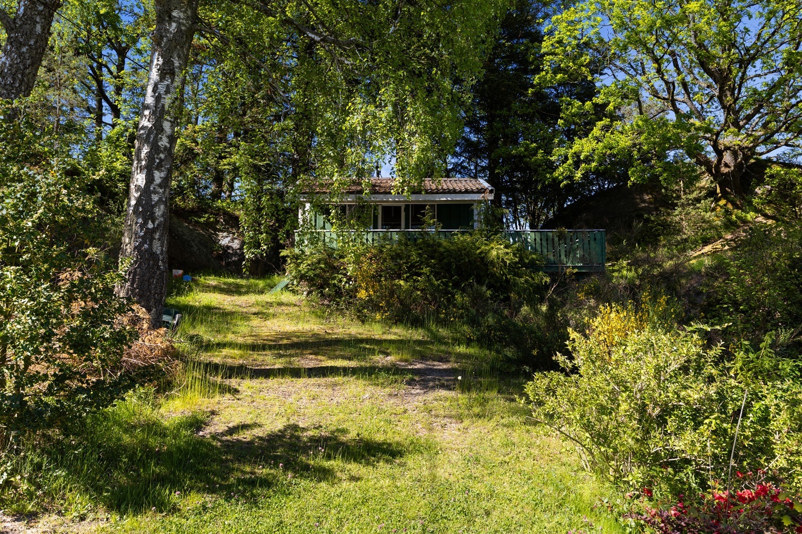 Det er også oppført en mindre hytte i skogen Galleribilde