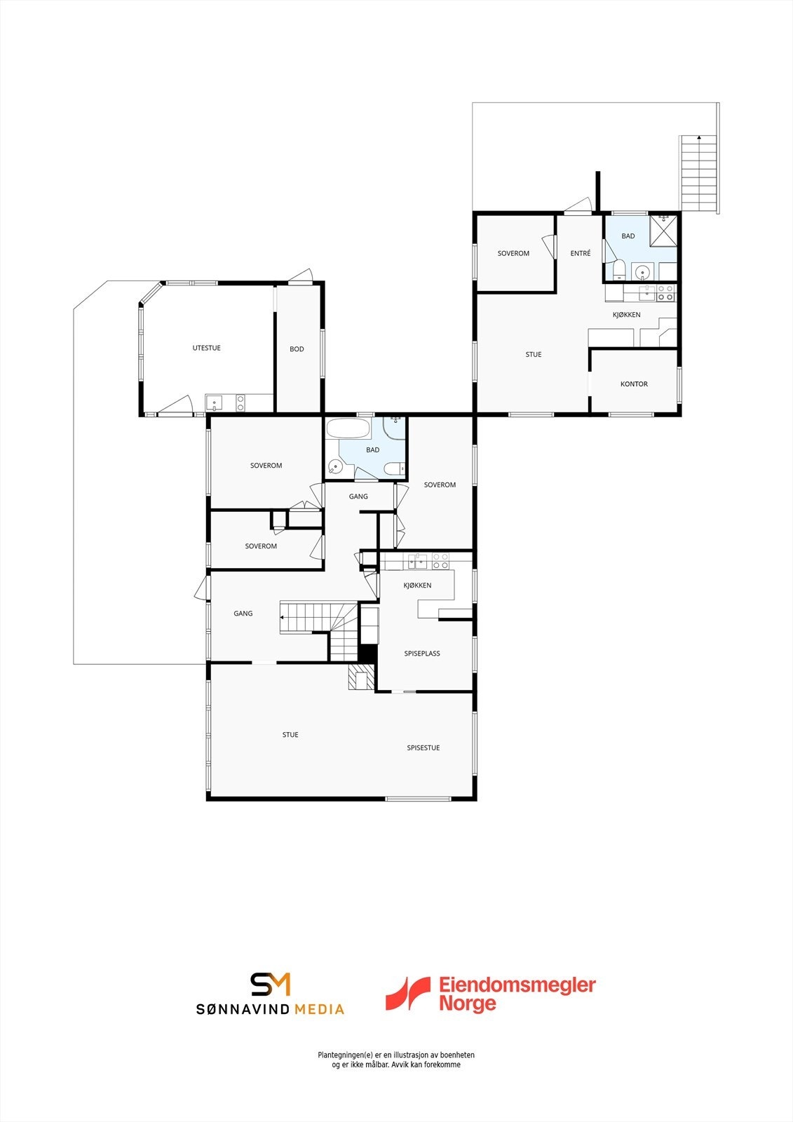 Plantegning 1. etg. Galleribilde