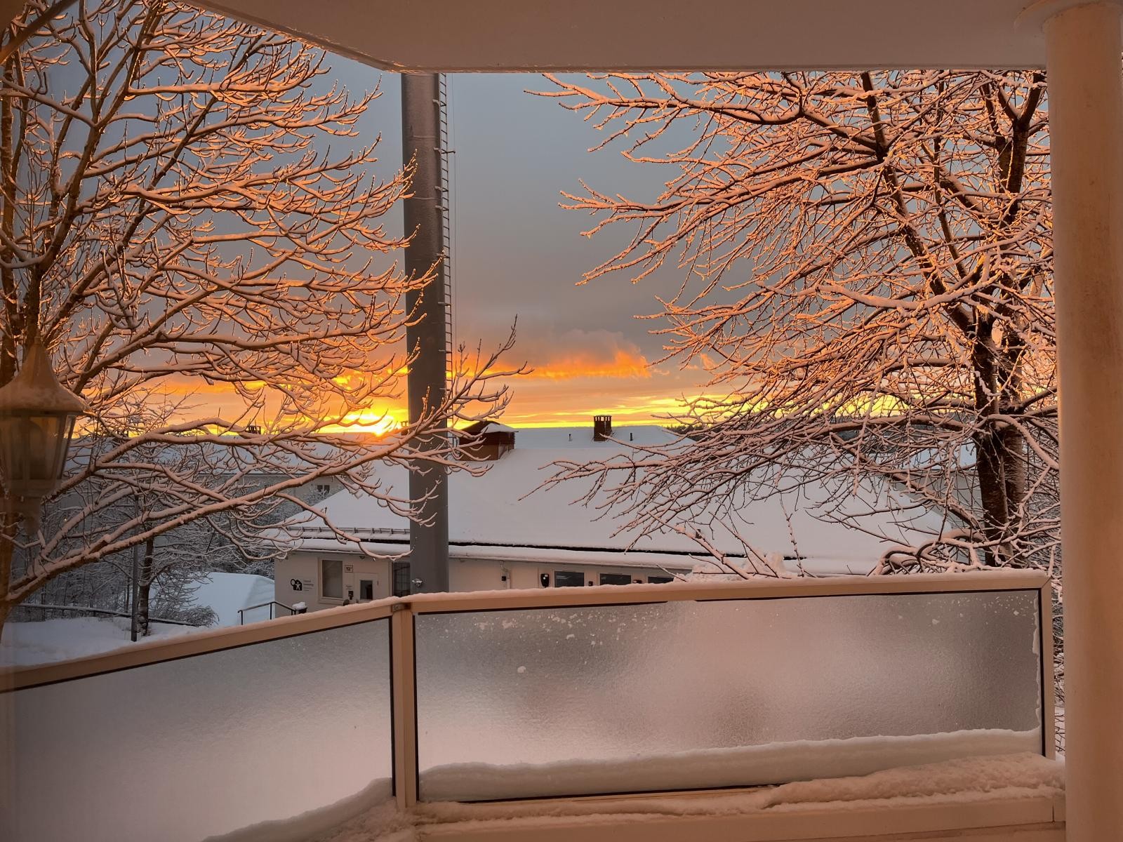 Utsikt/solnedgang fra balkongen vinterstid (selgers eget bilde) Galleribilde