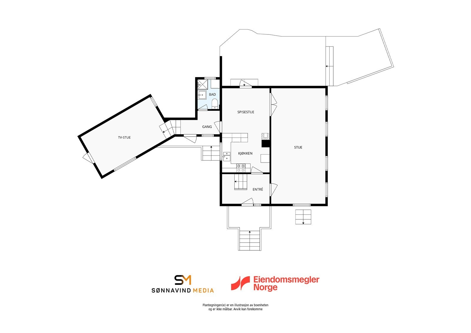 Plantegning 1. etg Galleribilde