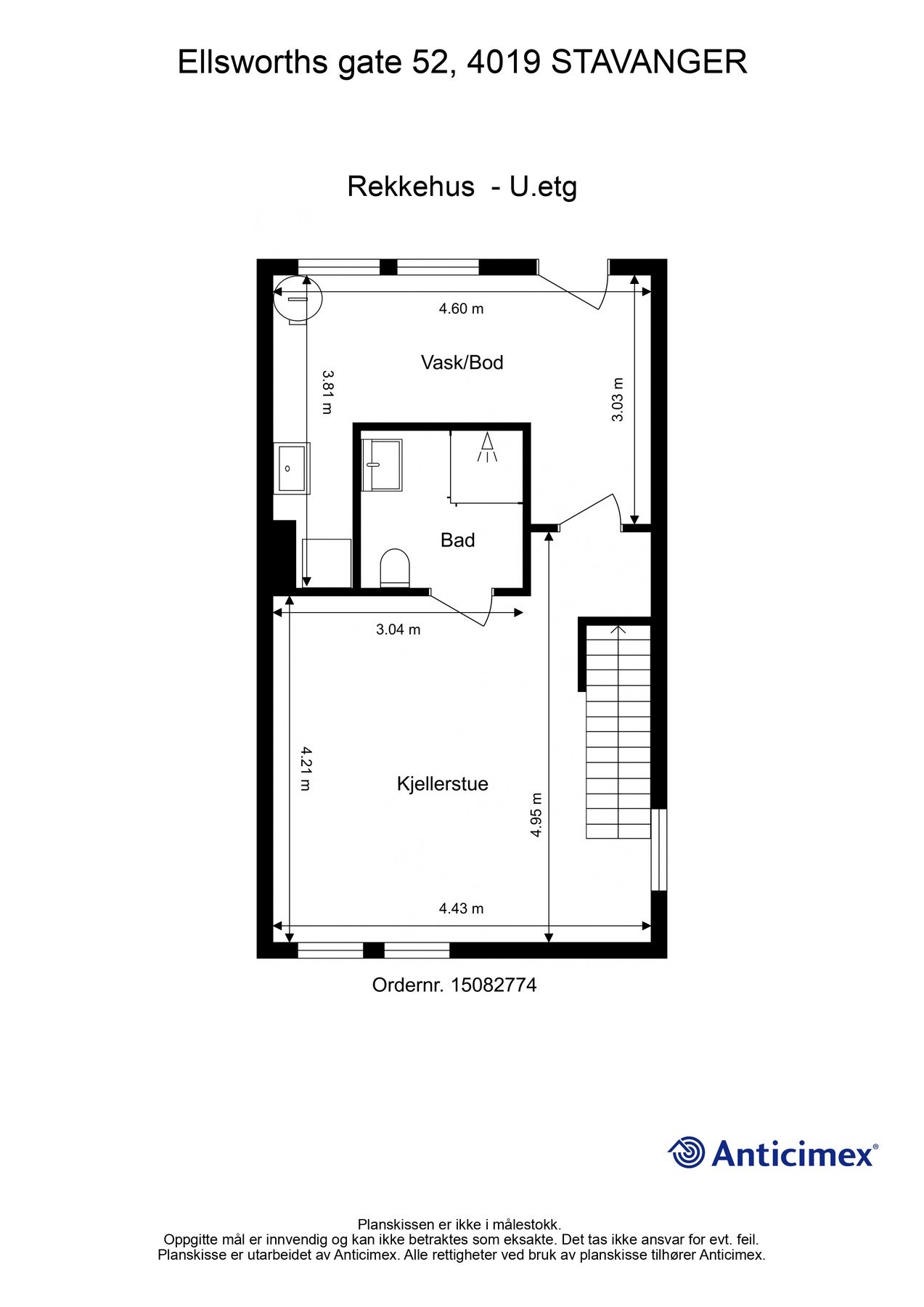 Plantegning kjeller. Galleribilde