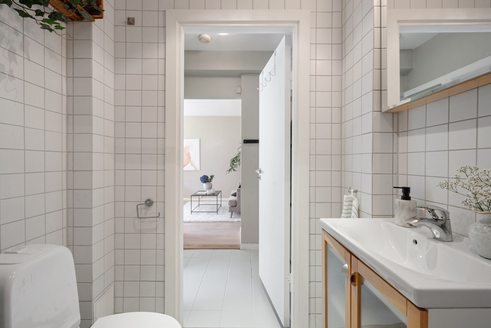I tillegg er det opplegg for vaskemaskin på badet. Galleribilde