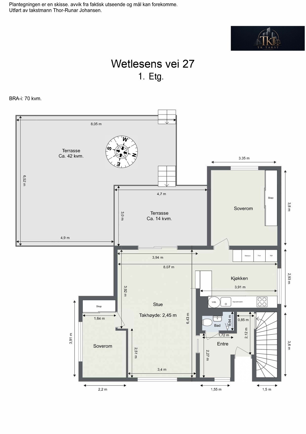 Plantegning 1. etasje Galleribilde