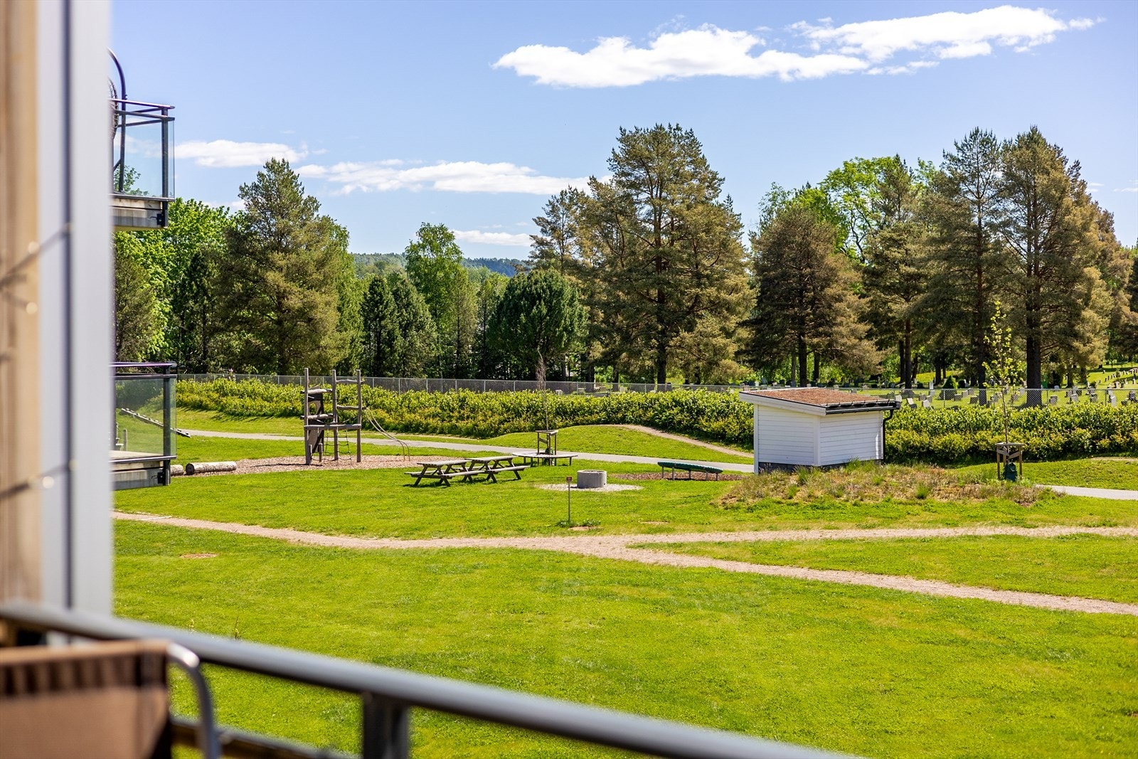 Utsikt fra balkongen Galleribilde