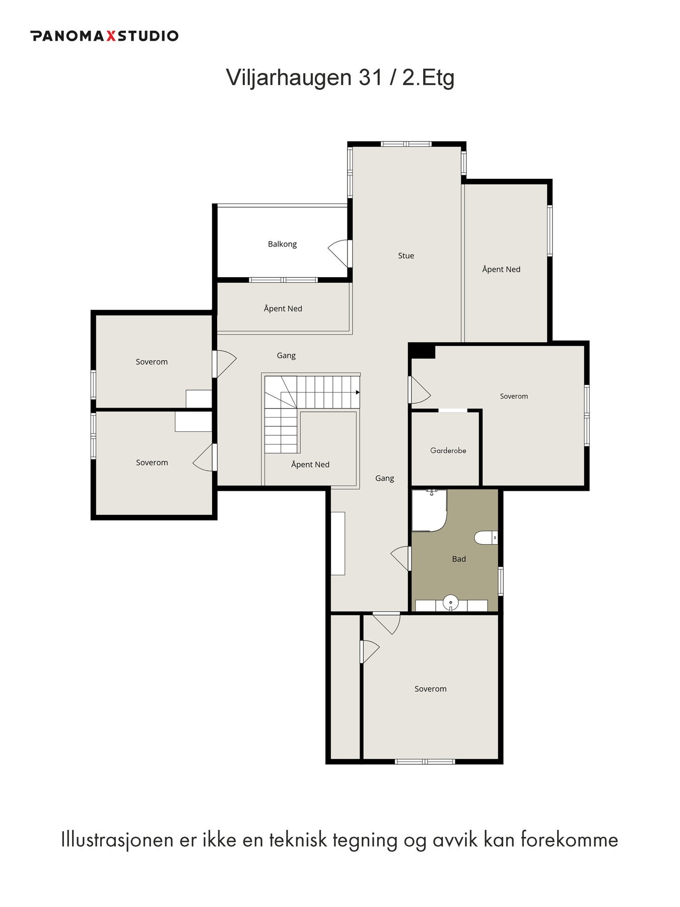 Plantegning 2. etasje Galleribilde