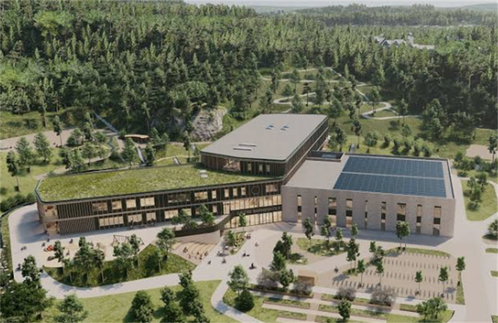 Det skal bygges ny skole med planlagt innflytting i 2028 Galleribilde
