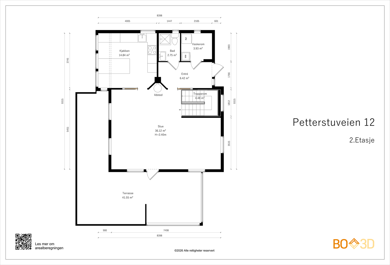 Plantegning 1.etg Galleribilde