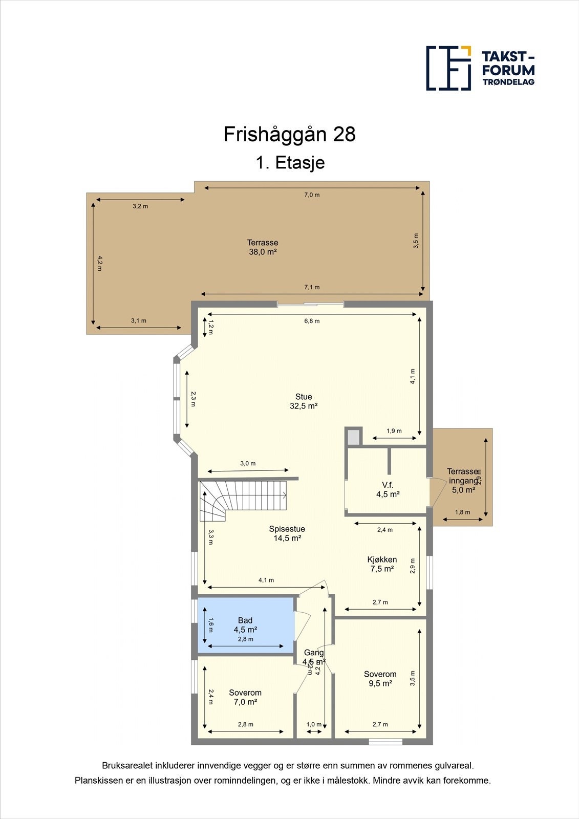Planskisse 1. etasje Galleribilde