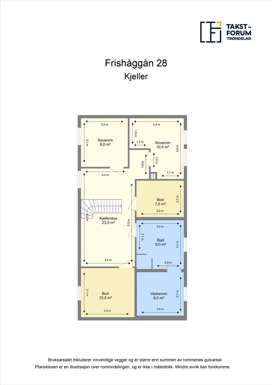 Planskisse kjeller Galleribilde