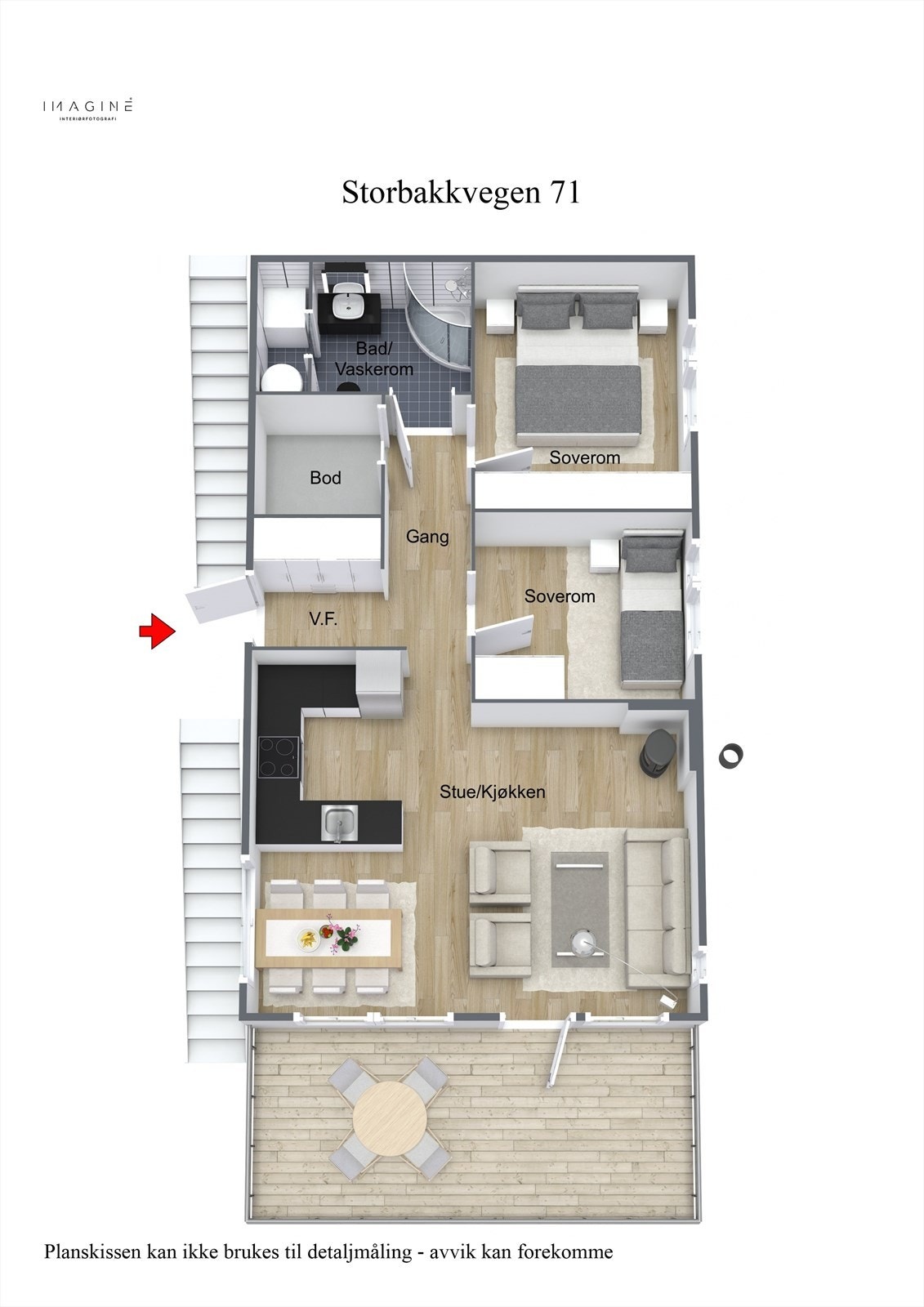 Planskisse 3D Galleribilde
