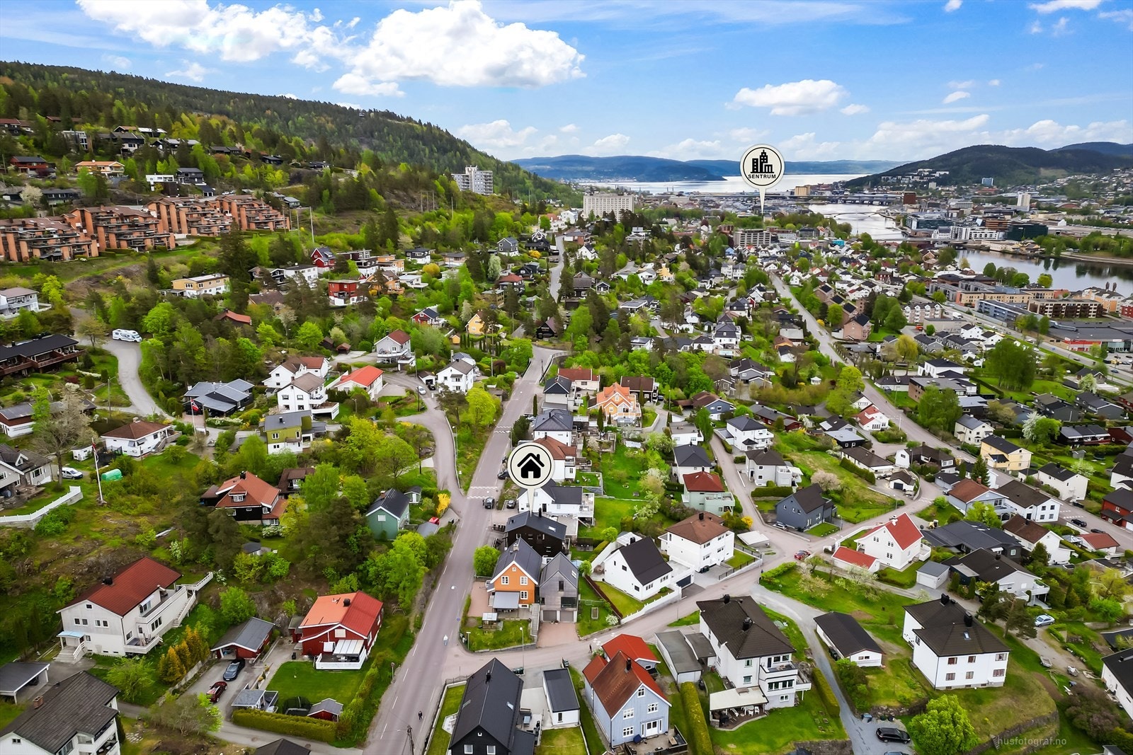 Eiendommen har en sentral beliggenhet i Drammen. Galleribilde