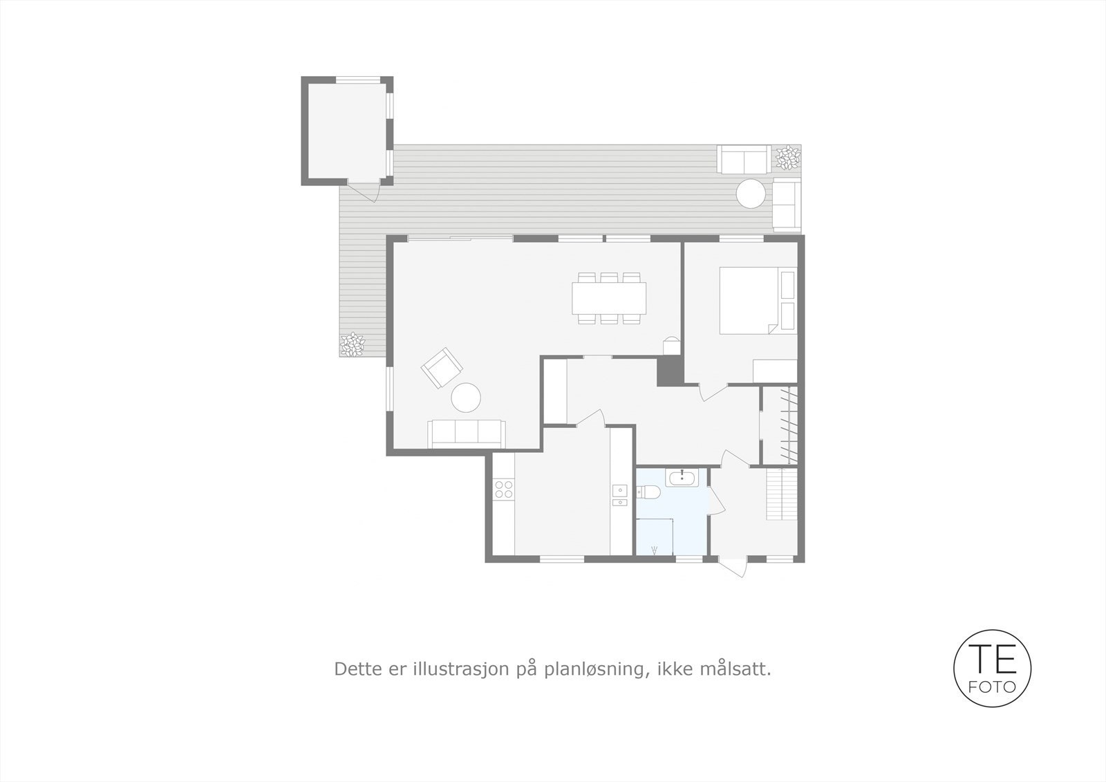 Plantegning 1. etasje Galleribilde