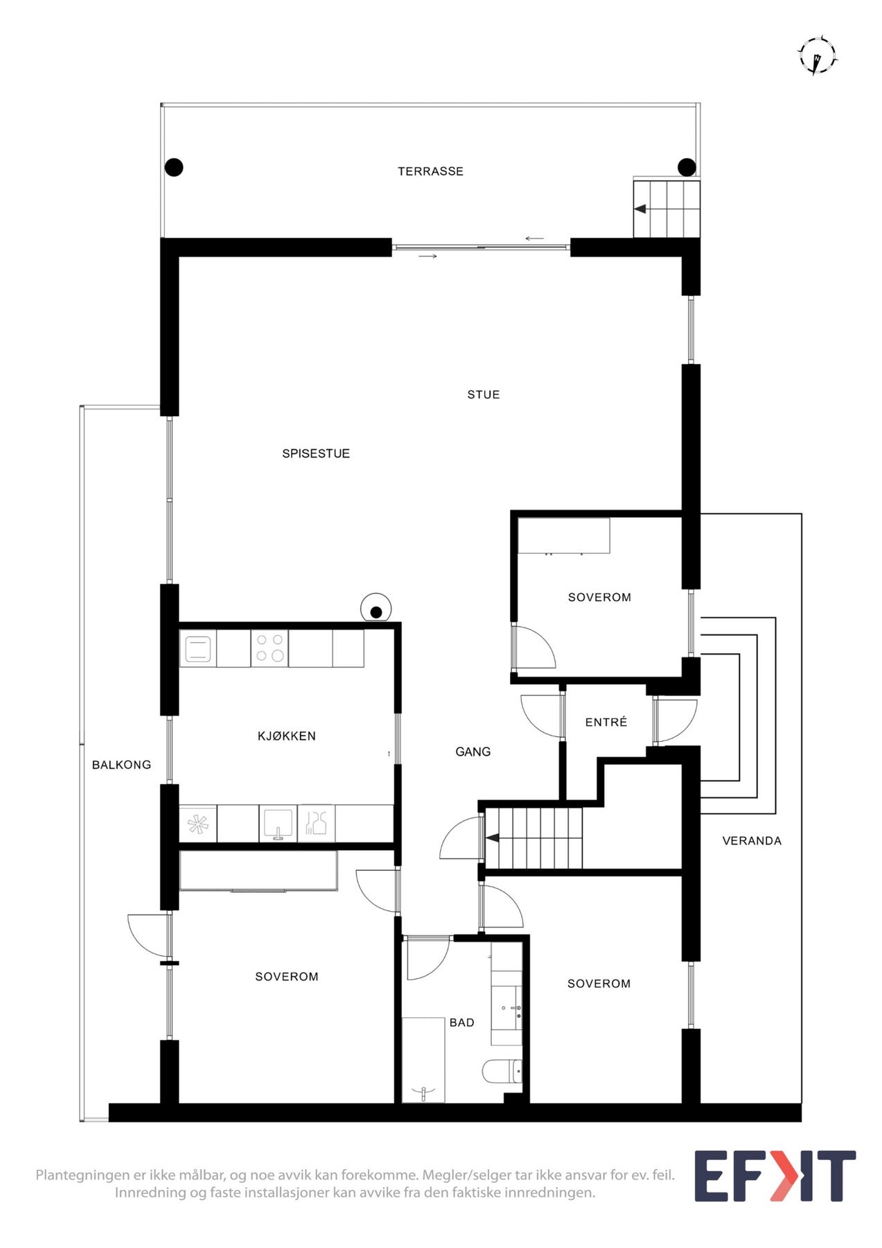 Plantegning hovedetasje Galleribilde