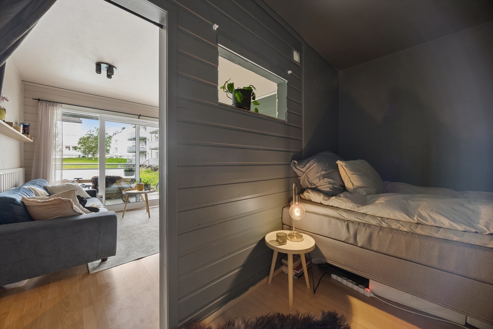 Sovealkoven er på 7,3m². Galleribilde